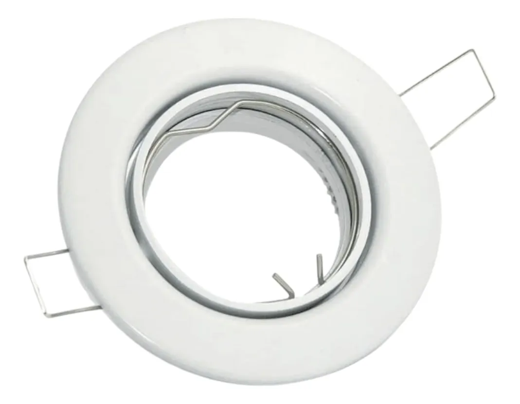 6 Focos Base Gu10 Basculante Blanco Luz Neutra-2