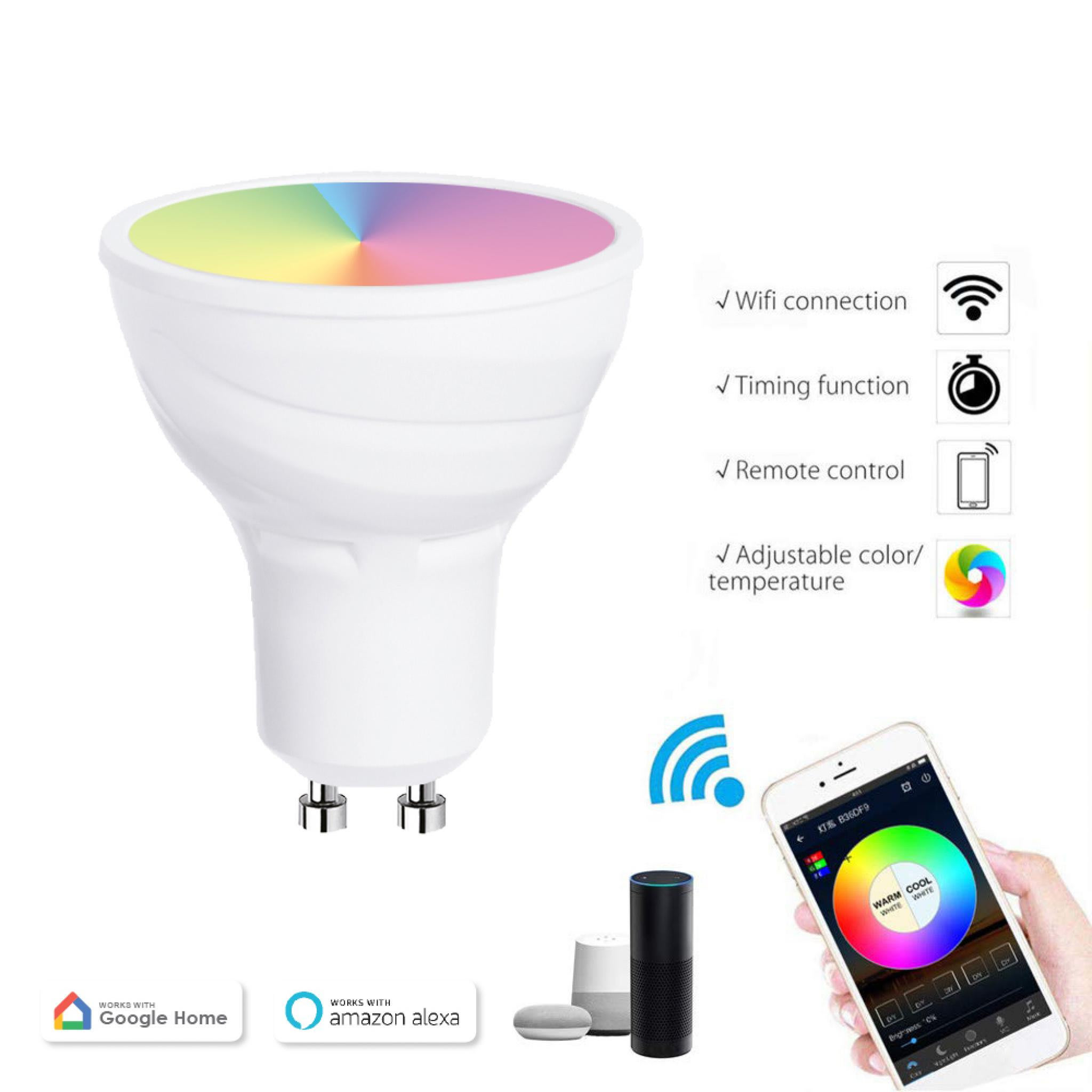 Dicróico GU10 Smart Bright 5W RGB 2700K-6500K WiFi Dimeable-2
