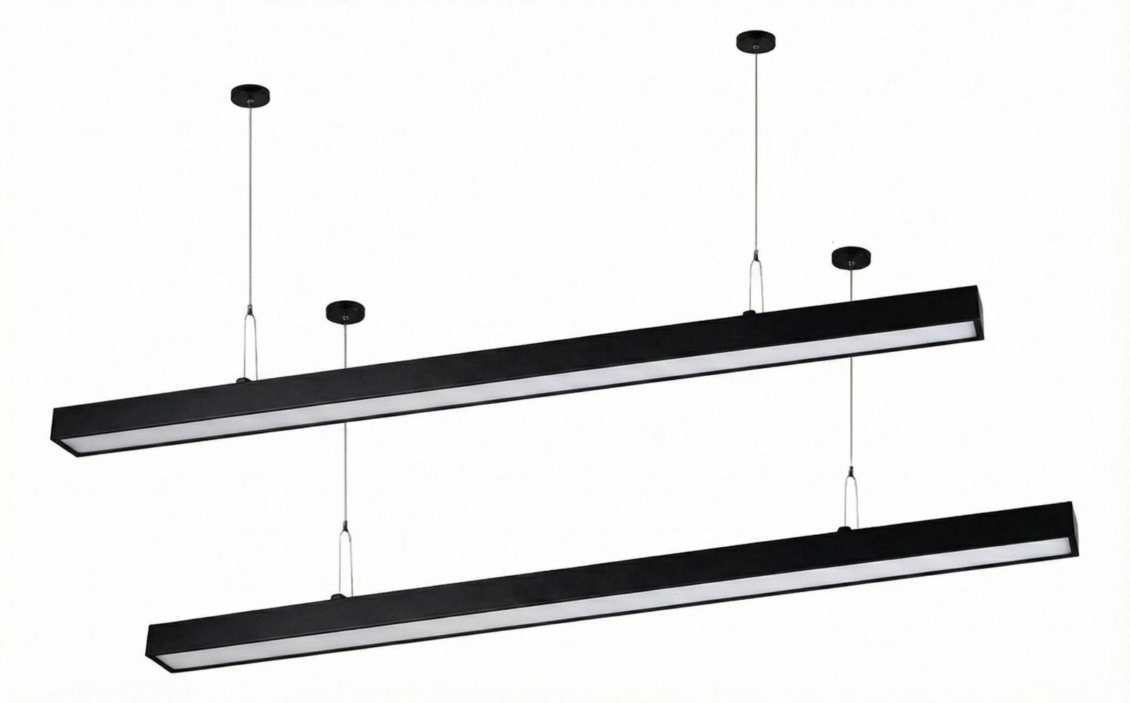 Pack 2 Lineal Led 24W Negro Luz Neutra-0