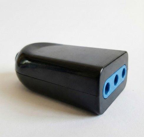 Pack De 10 Enchufes Hembra Negro 10a 2polos Tierra-2