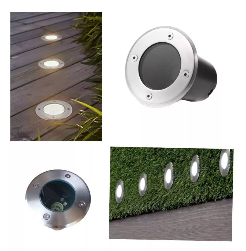 Foco Embutido Piso Ip65 con Ampolleta GU10 Luz Calida-2