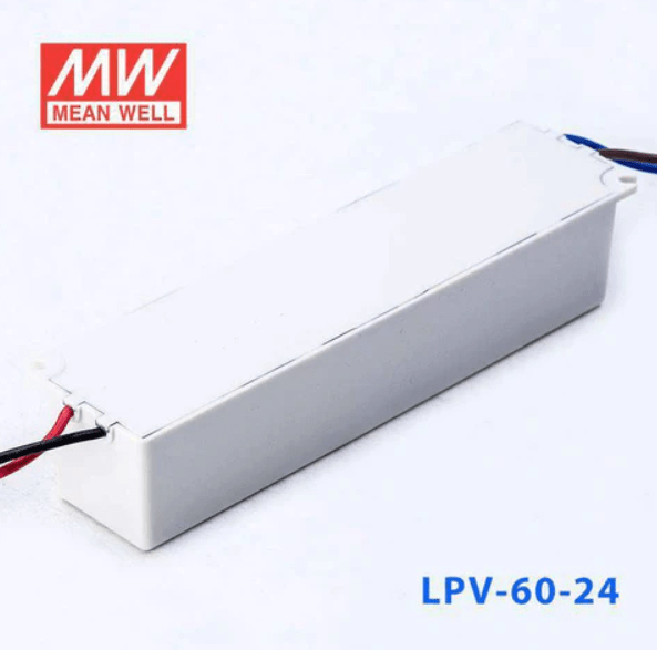 Driver Led Mean Well 60W 24V 2.5A IP67 LPV-60-24-1