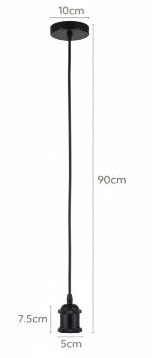 Pack 6 Soquetes Vintage 1mt Grafito E27-4