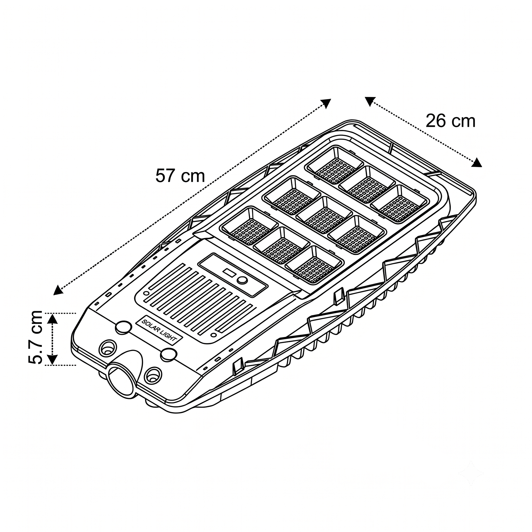 Luminaria Publica Solar 1600Lum 6000K Fria IP65 Sensor-3