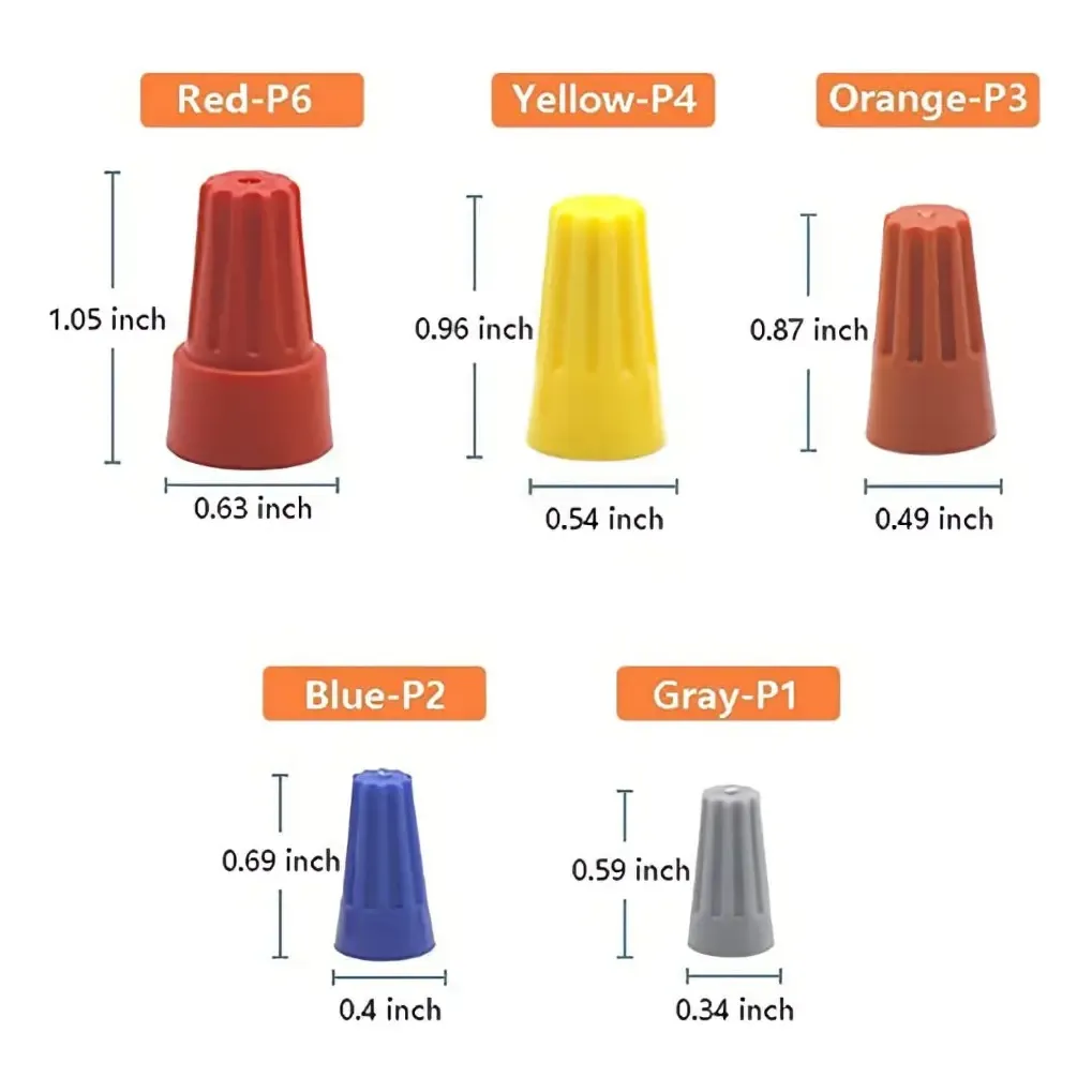 Pack 500 Conectores Cónico E 33 12 6x9 9x22 1mm Naranjo-1
