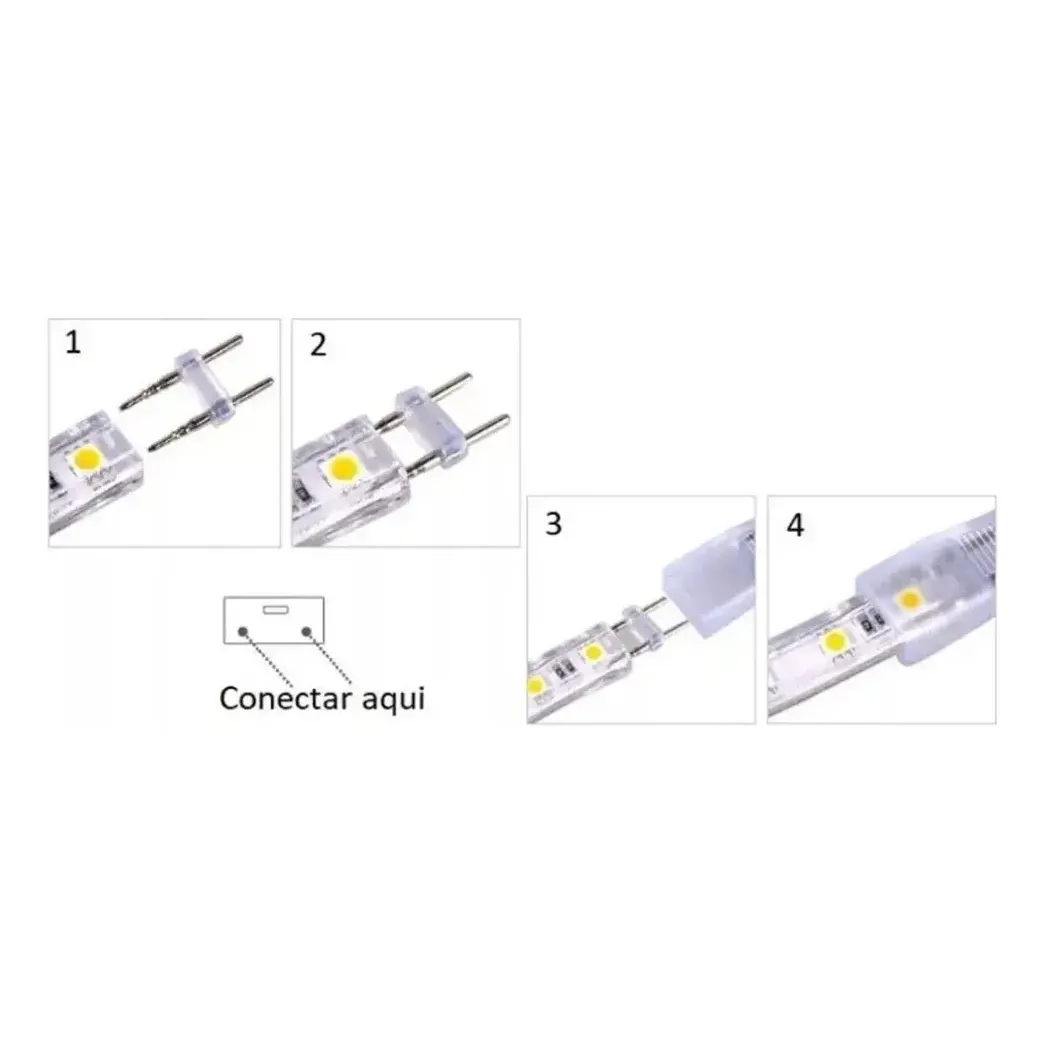 Pack 10 Adaptadores Ac220v A Dc Manguera Led Pin 10mm-3