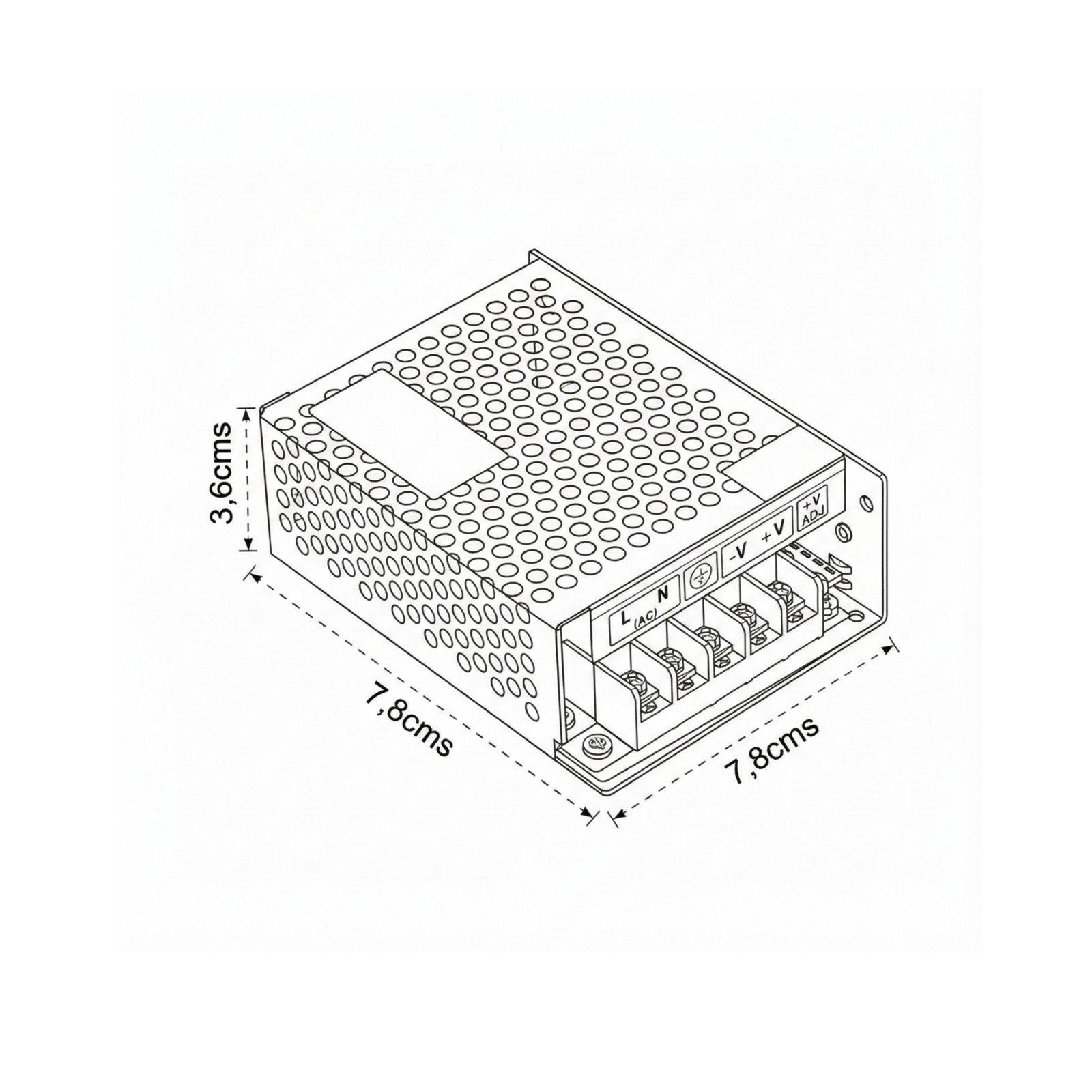 Pack 4 Fuentes de poder 12V 5A 60W IP20-2
