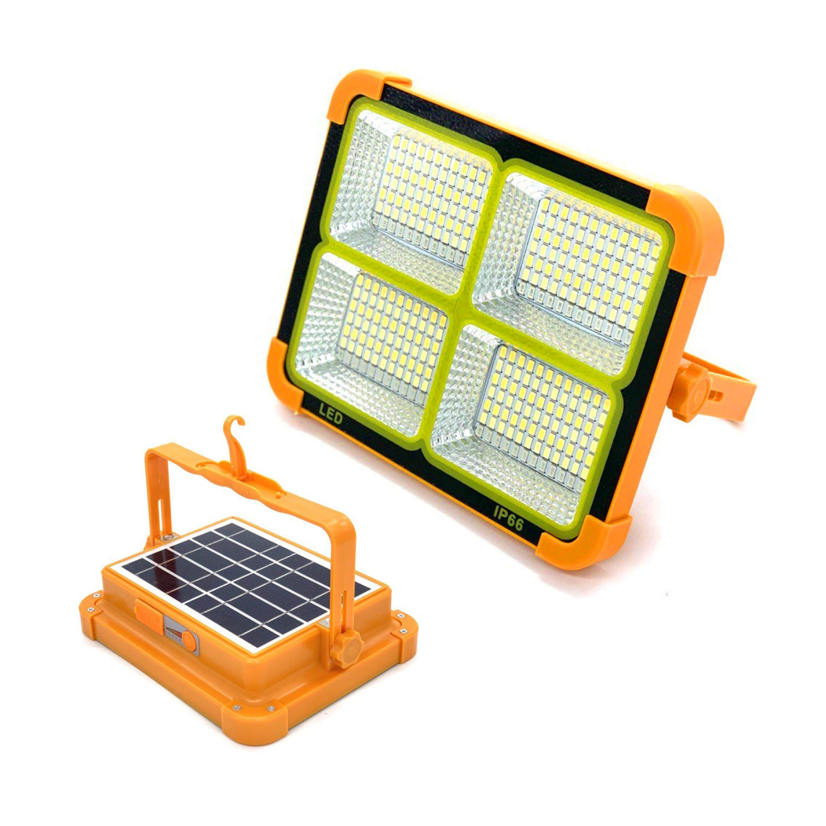 Proyector de Área Led 200W Panel Solar Integrado 3000K- 4500K-6000K-Luz Intermitente (Rojo+Azul)-2
