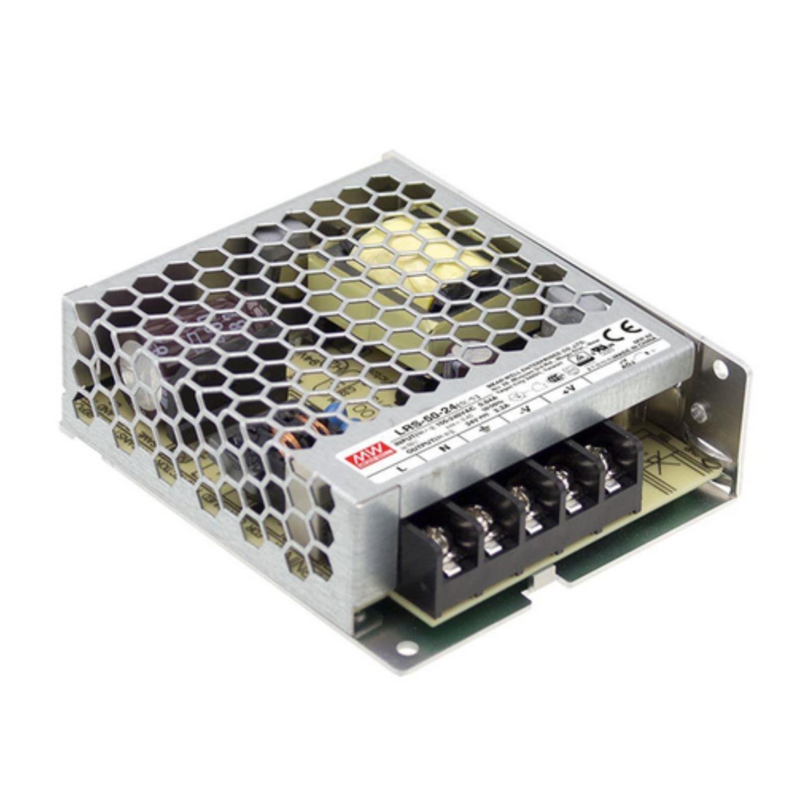 Fuente de Poder Mean Well LRS-50-24 24V 2.2A 52.8W-0