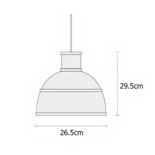 Lámpara Colgante Gris Con Soquete Plástico-4