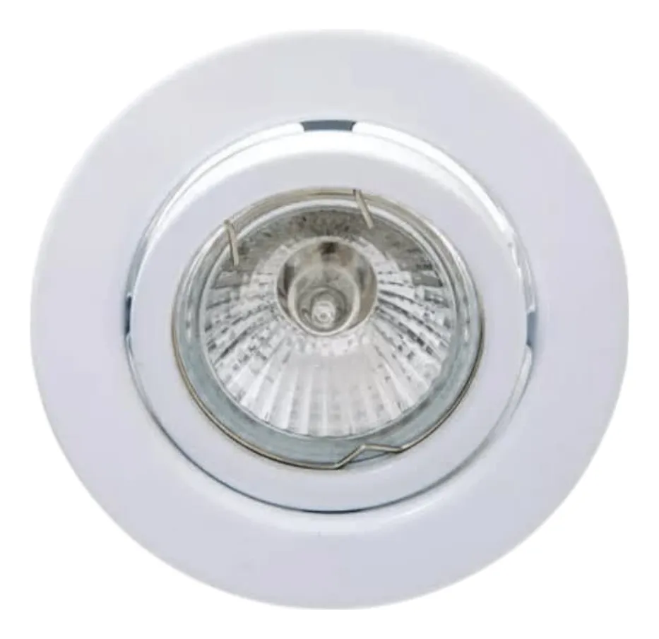 6 Focos Base Gu10 Basculante Blanco Luz Calida-2
