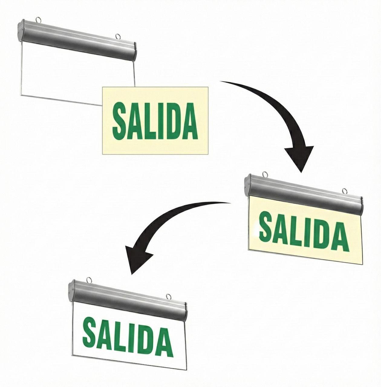 Se aletica de emergencia 3W con Logo Salida Adhesivo-3