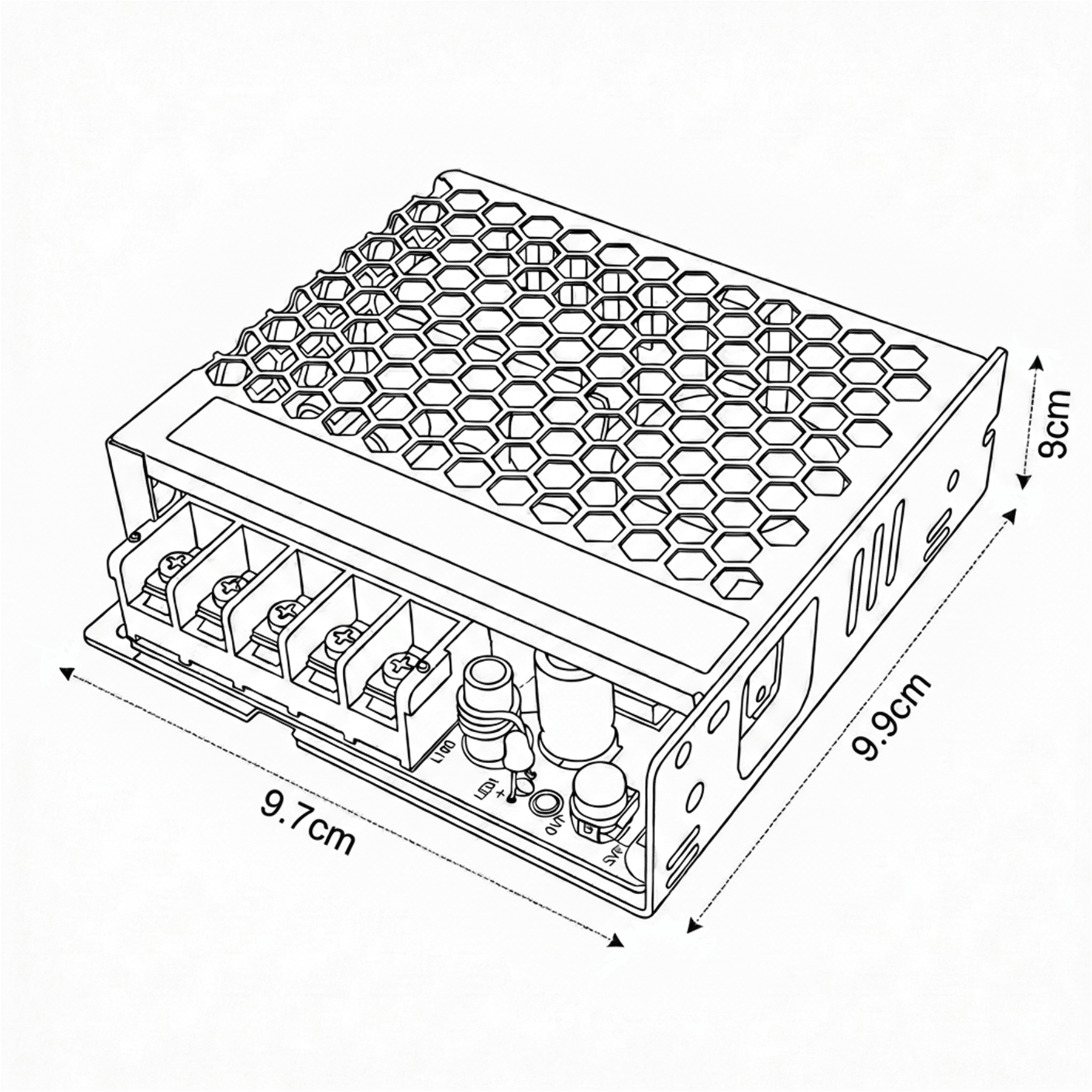 Fuente de Poder Mean Well 12V 6A 72W LRS-75-12-1