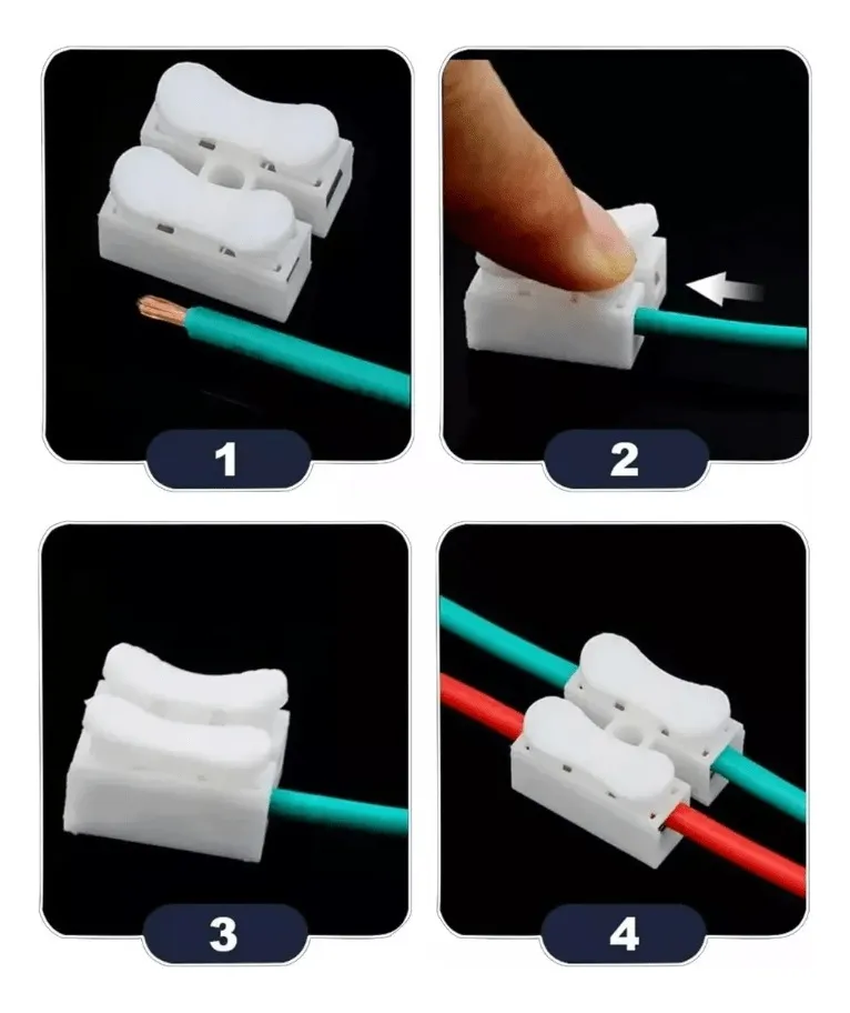 Regleta PVC Empalme Conexion R pida Blanca 400 Unds-2