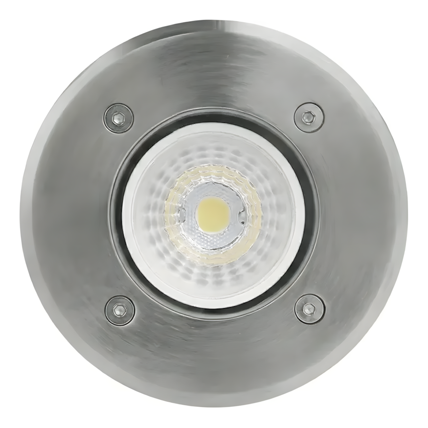 Foco Piso Led 220v Redondo Con Lupa 7w Luz Neutra-2