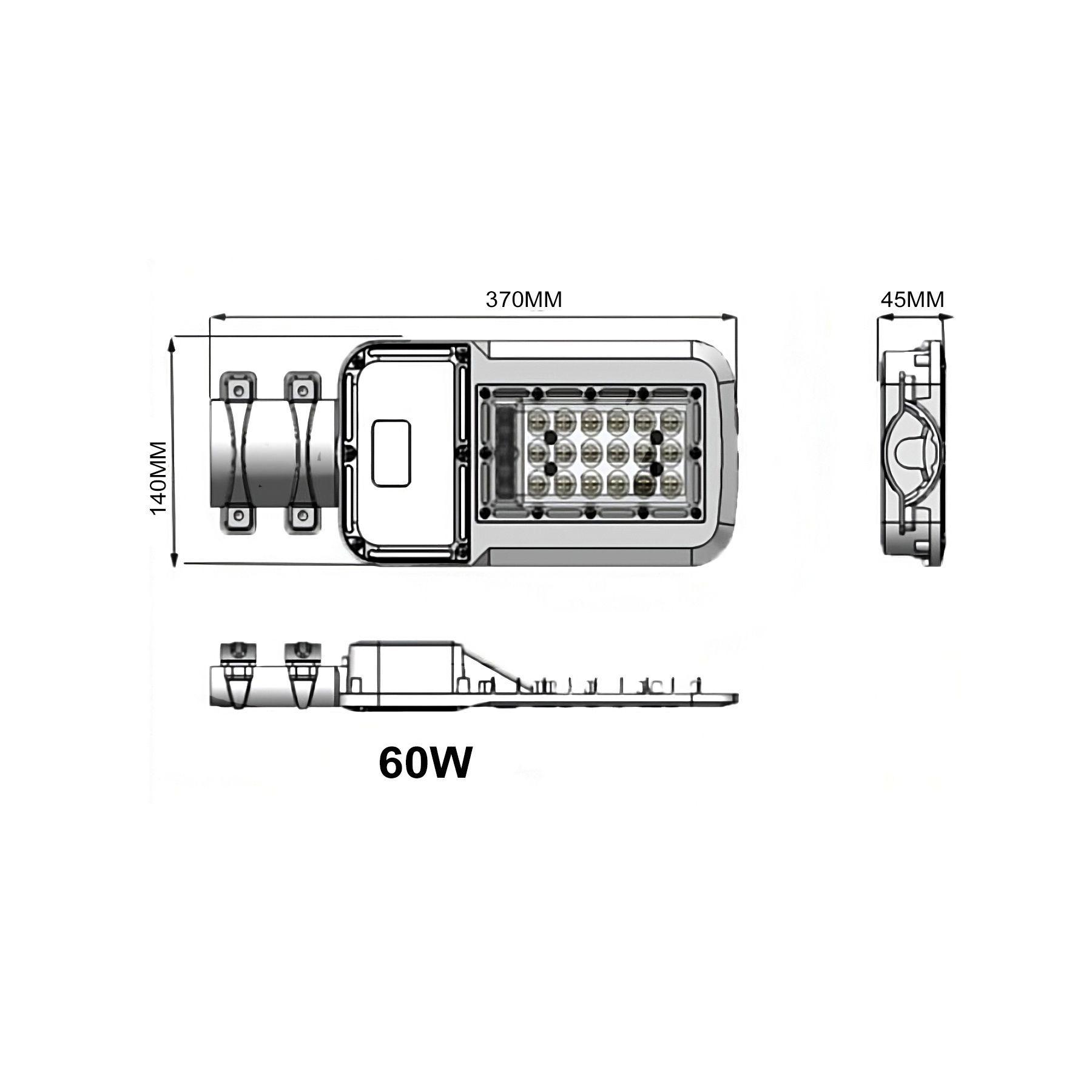 Luminaria Publica 60w Luz dia SEC con Brazo Soporte-3
