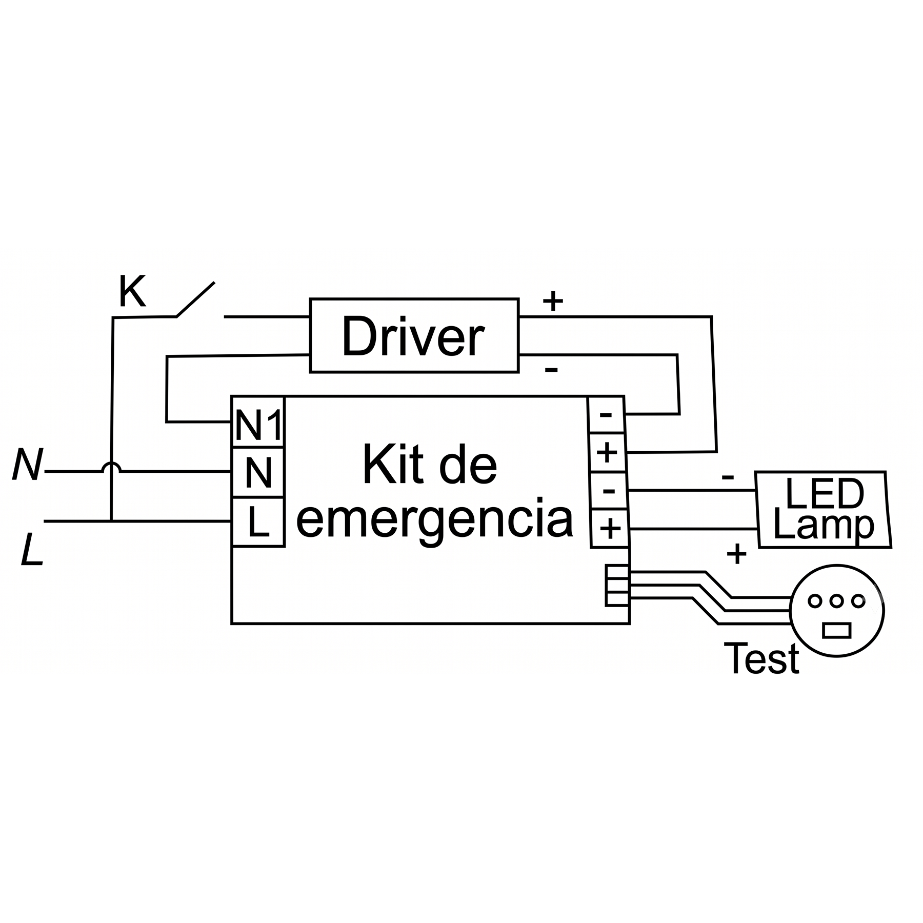 Kit de Emergencia 3 50W Bateria Litio 3 7V 2200 mAh uso con Driver-2