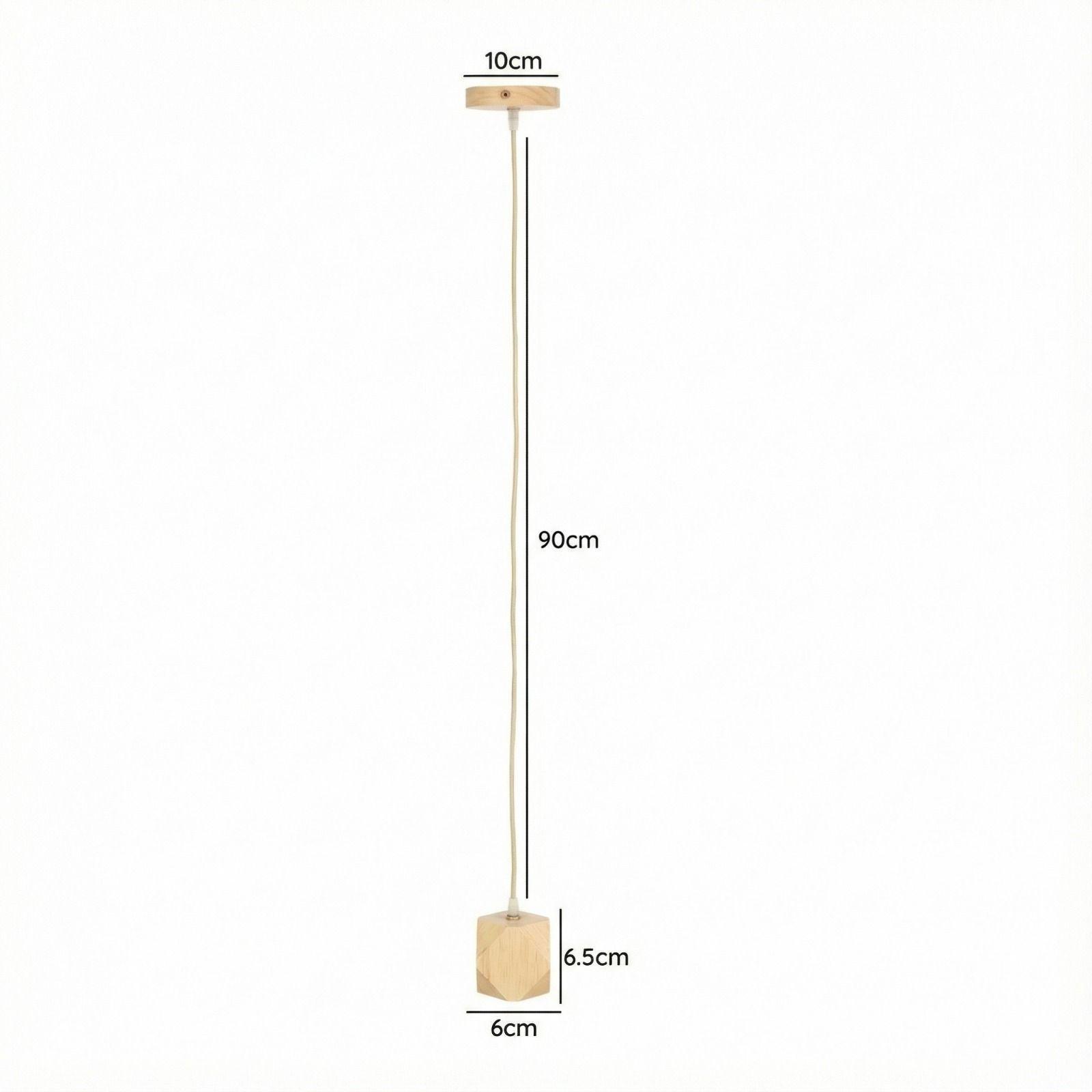 Pack 3 Soquetes Madera 1mt Porta Ampolleta E27-2