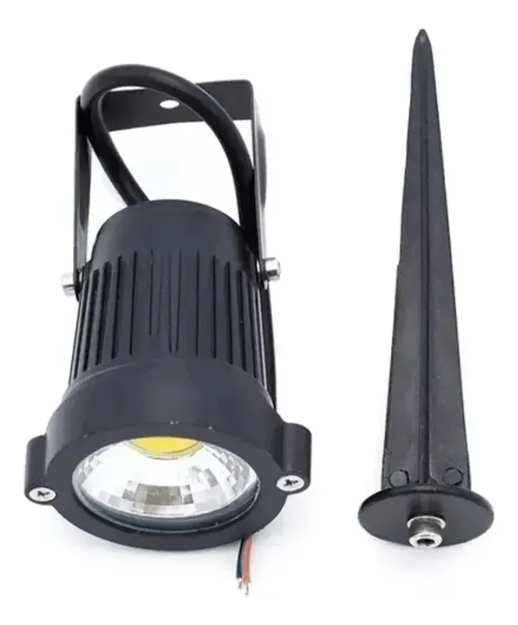 5 Focos Negro Estaca Para Jard n Luz Calida-2