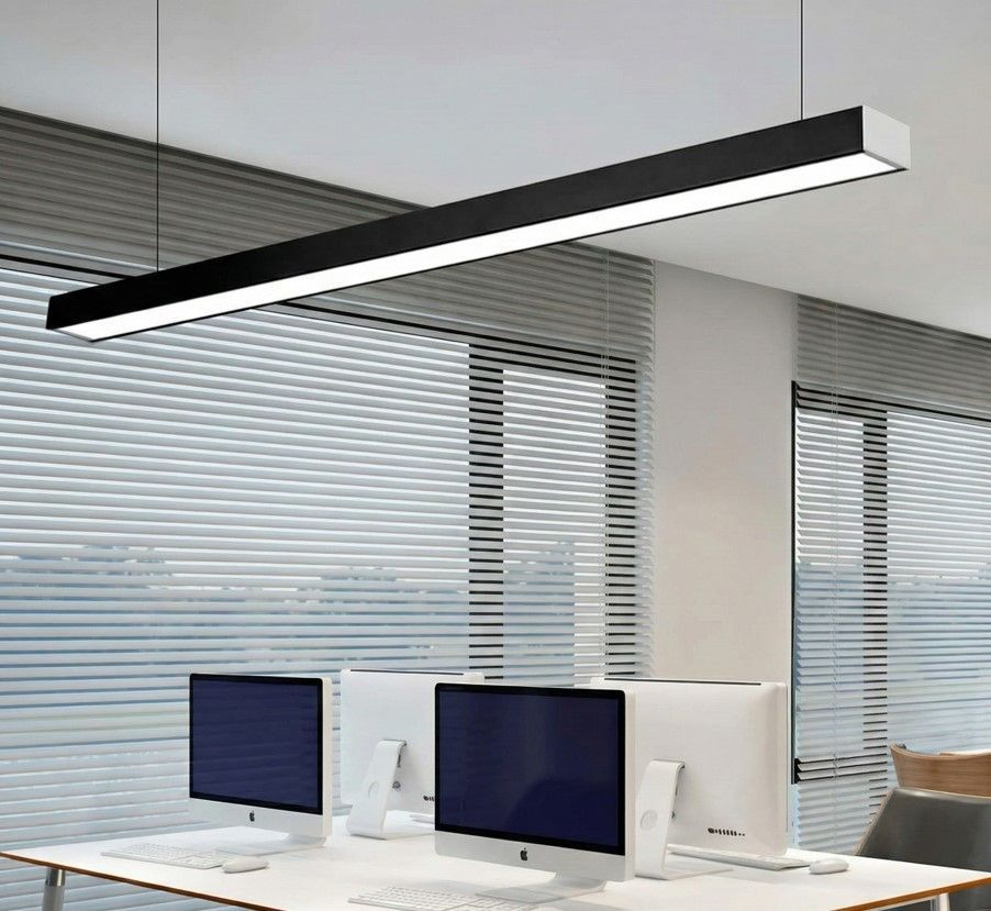 Pack 2 Lineal Led 27w Negro Luz Fria-2