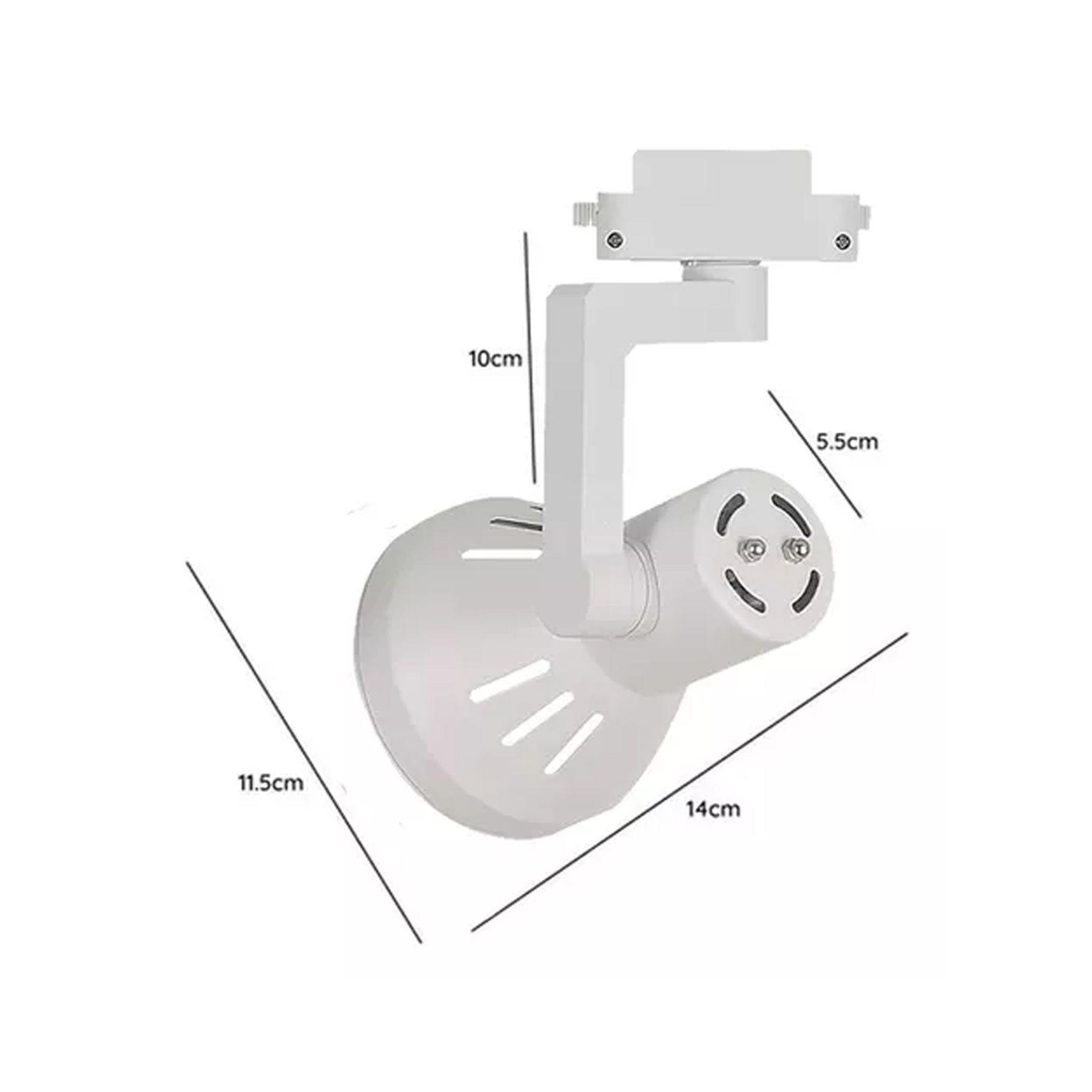 Lampara Riel 4 Focos Par30 Luz Neutra 1mt Blanco Uso Profesional-4