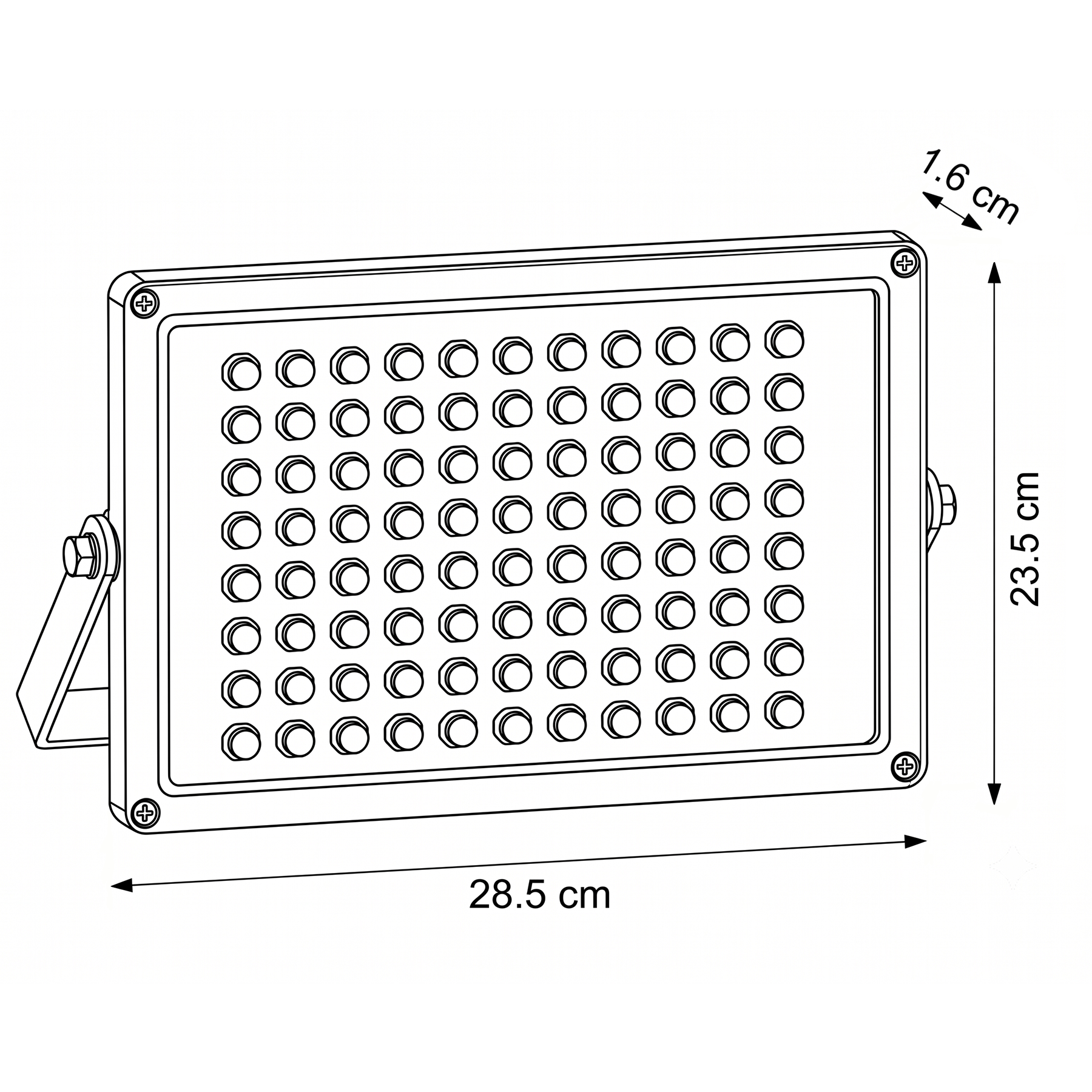 Proyector de Area 50W RGB Flat IP65 con Control Remoto-3