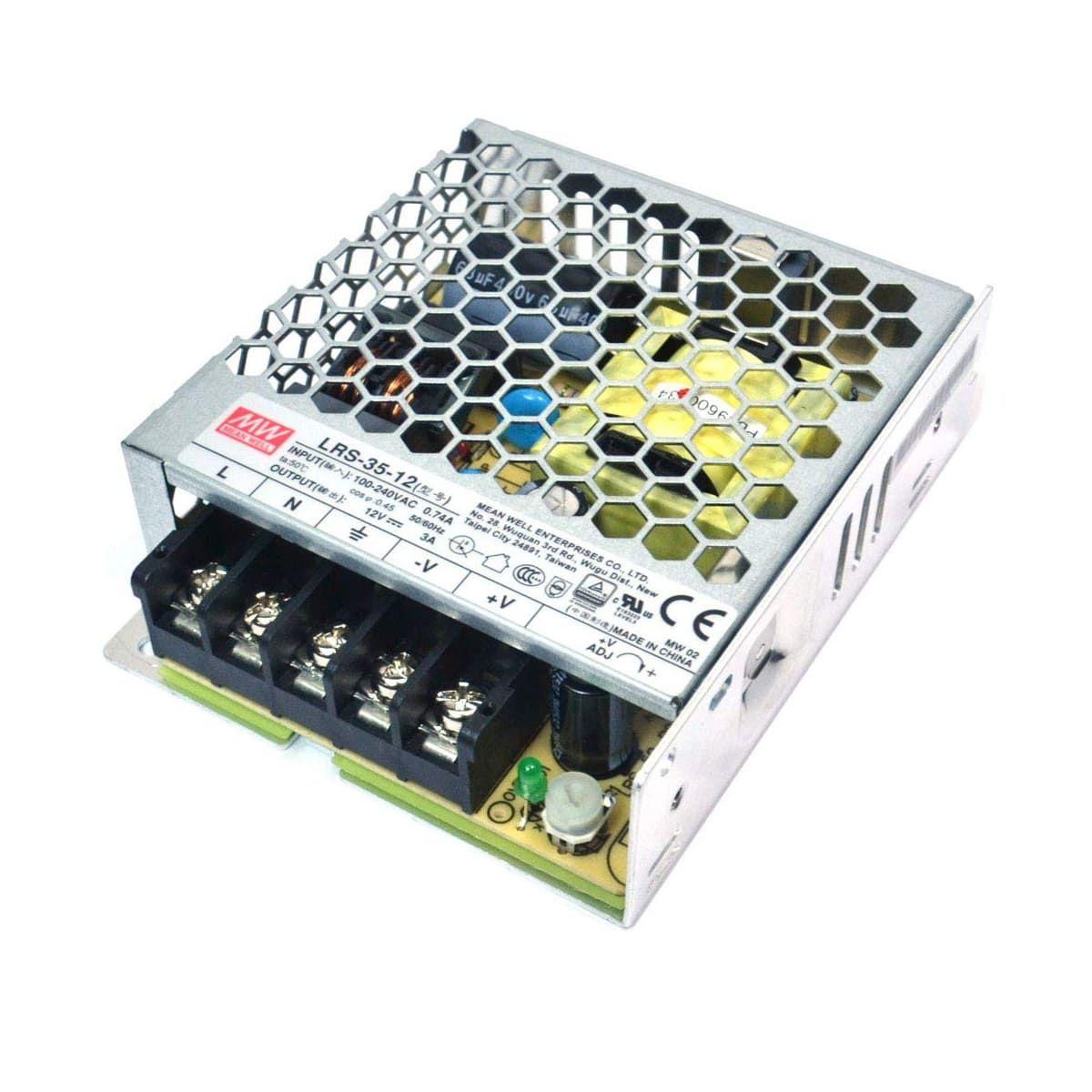 Fuente de Poder Mean Well 12V 3A 36W LRS-35-12-0