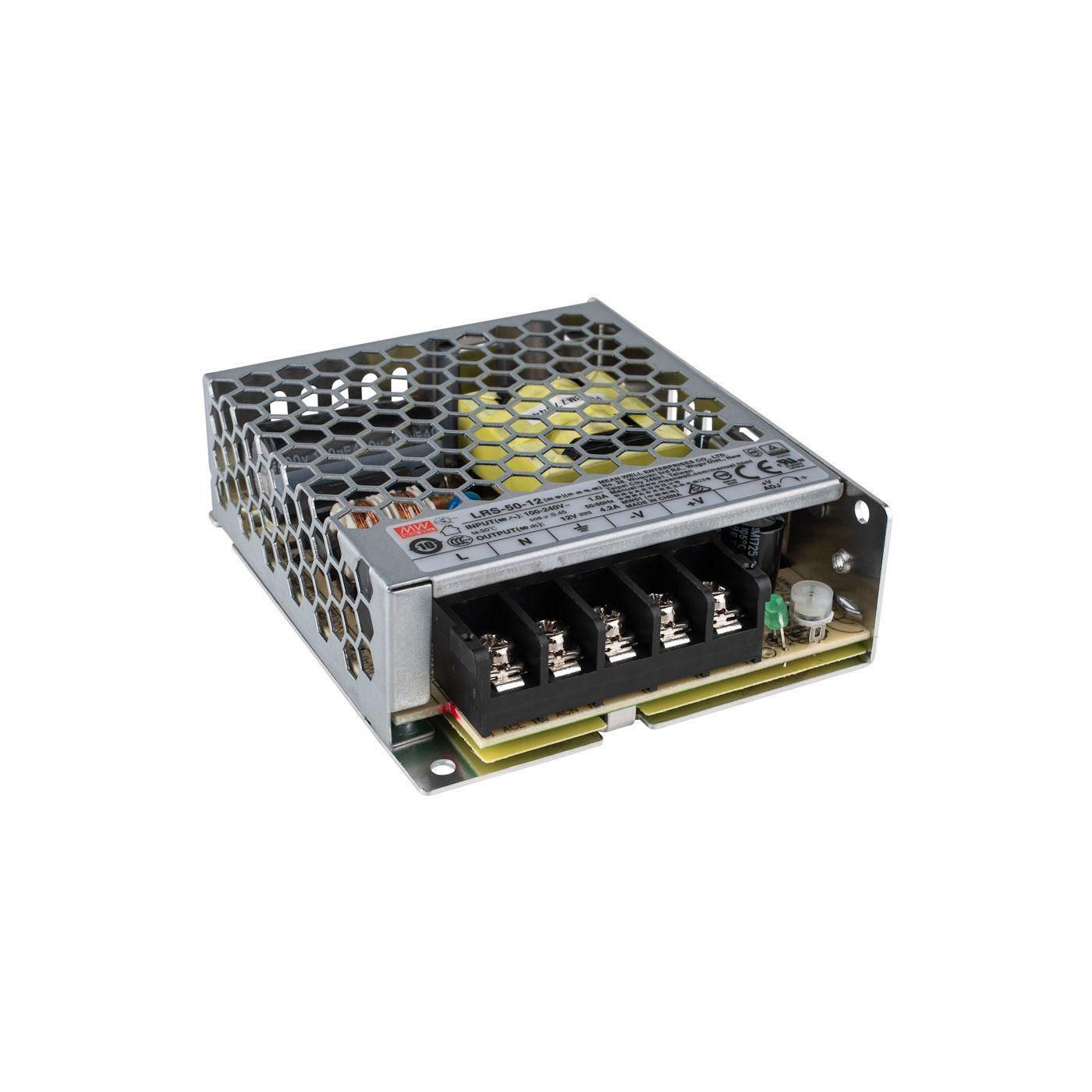 Fuente de Poder Mean Well 12V 4,2A 50,4W LRS-50-12-0