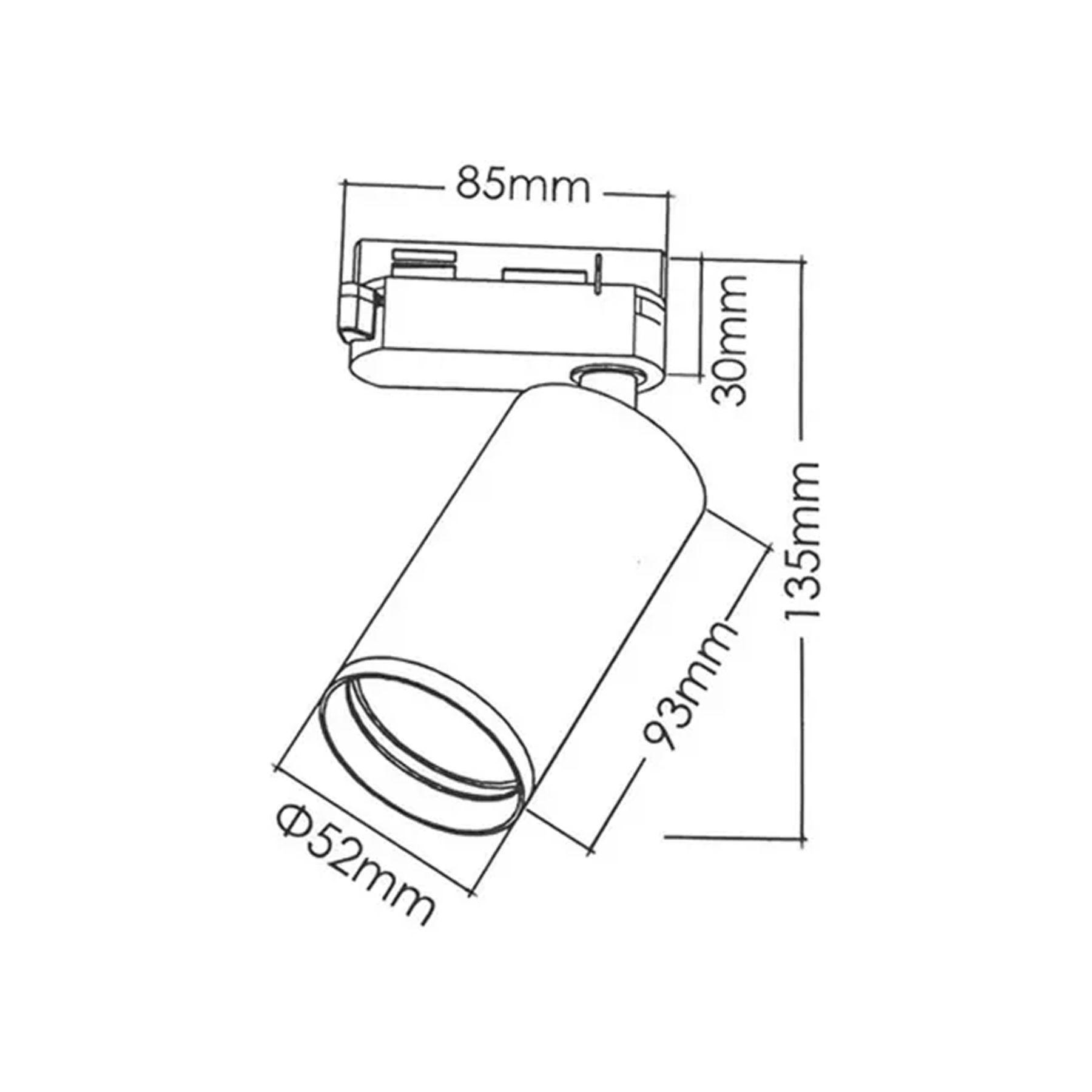 Lampara Riel 4 Focos Luz Fria 1mt Blanco Cilindro Moderno-2