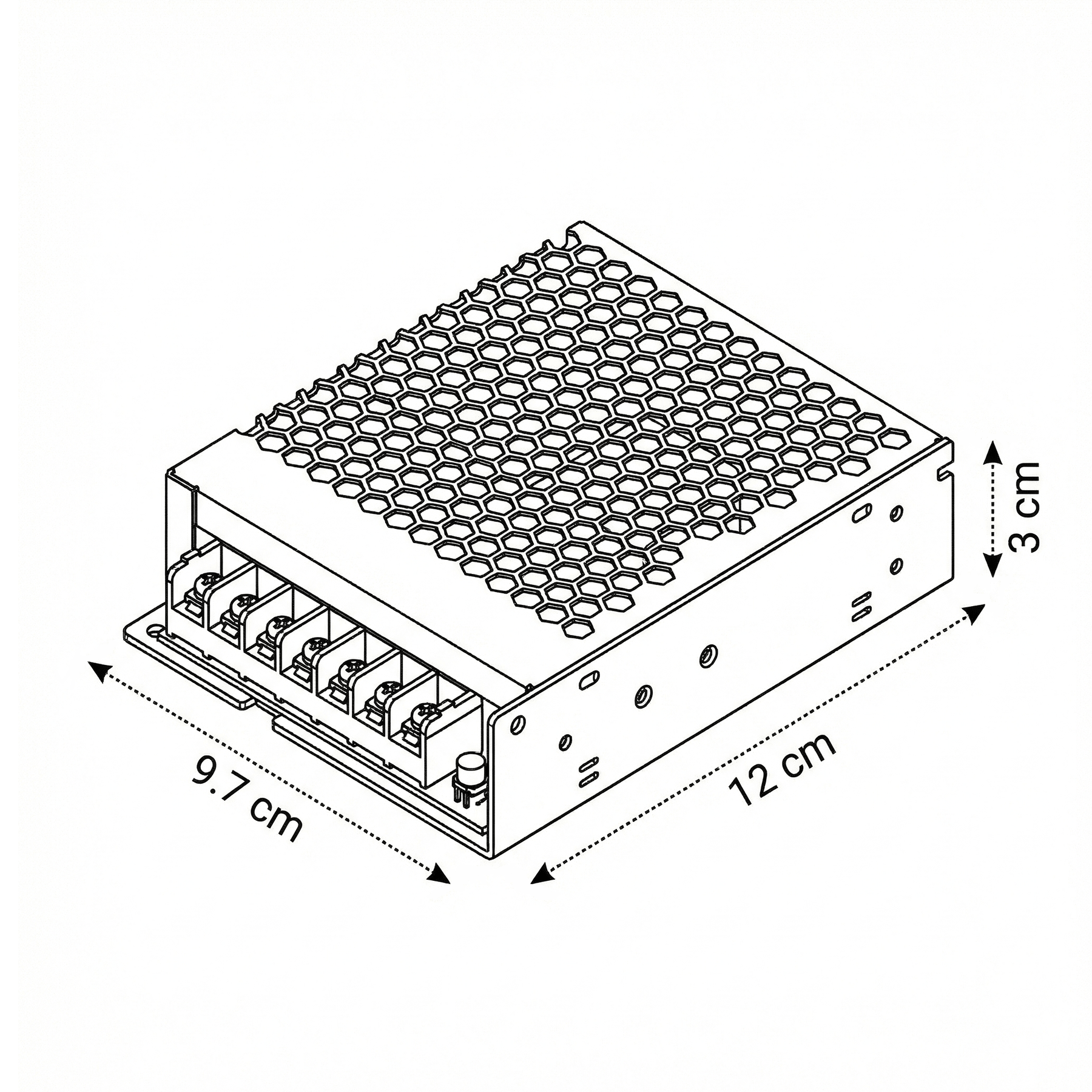 Fuente de Poder Mean Well 12V 8.5A 100W IP20-1