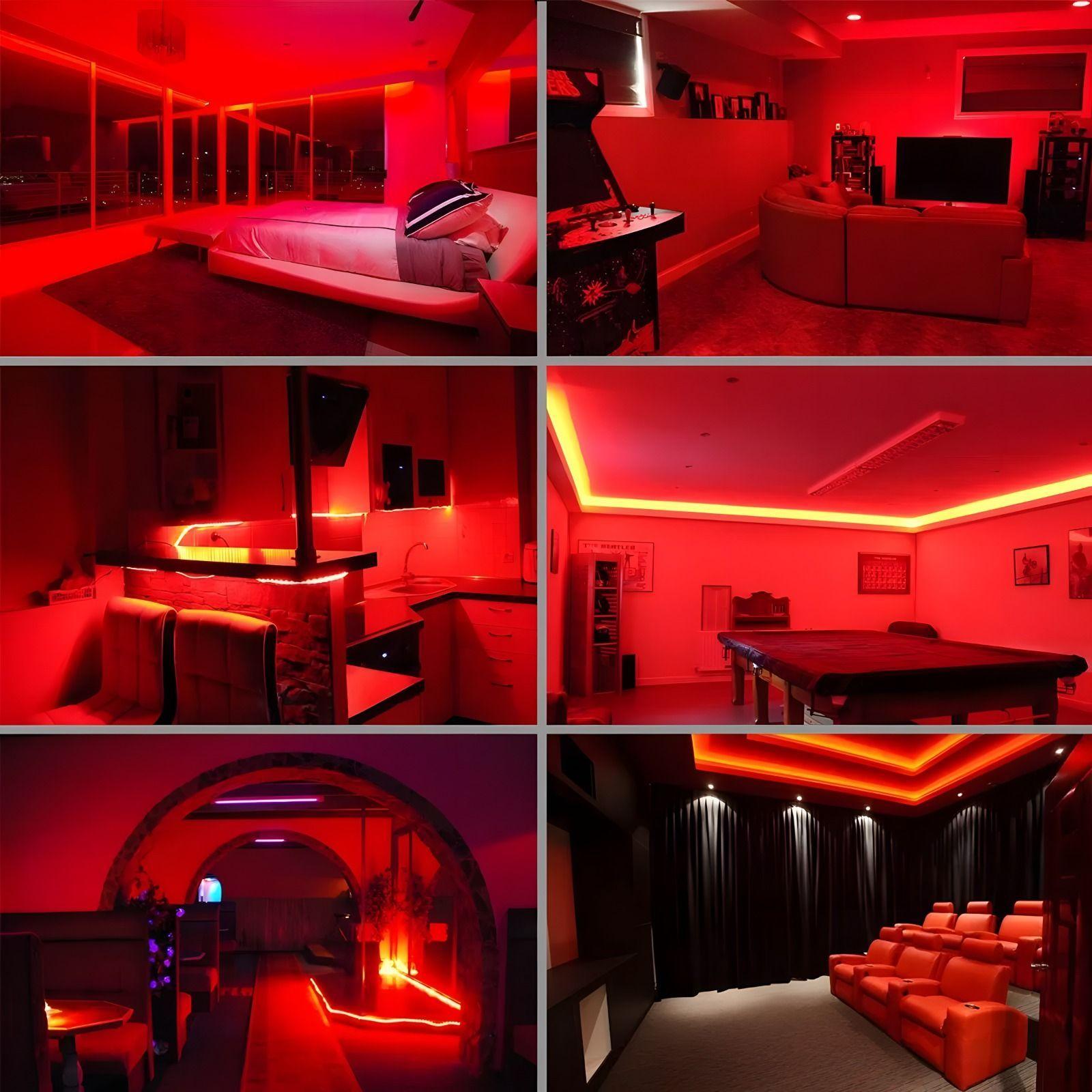 Pack 5 Cintas Led Rojo 12V 4040 IP20 5mt-3