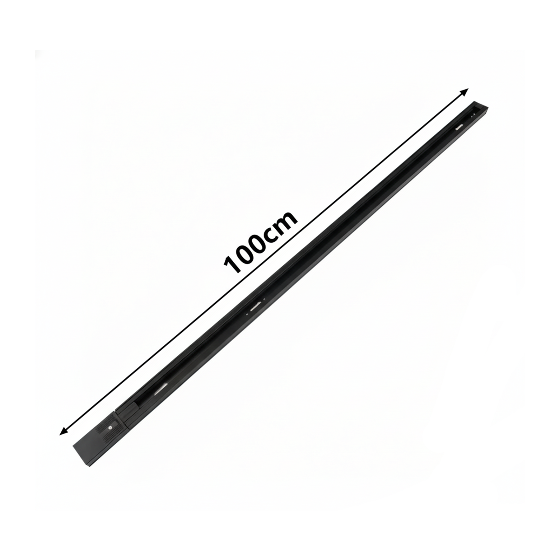 Lampara 3 Focos Par30 Cilindrico Negro Luz Fria con riel 1mt-4