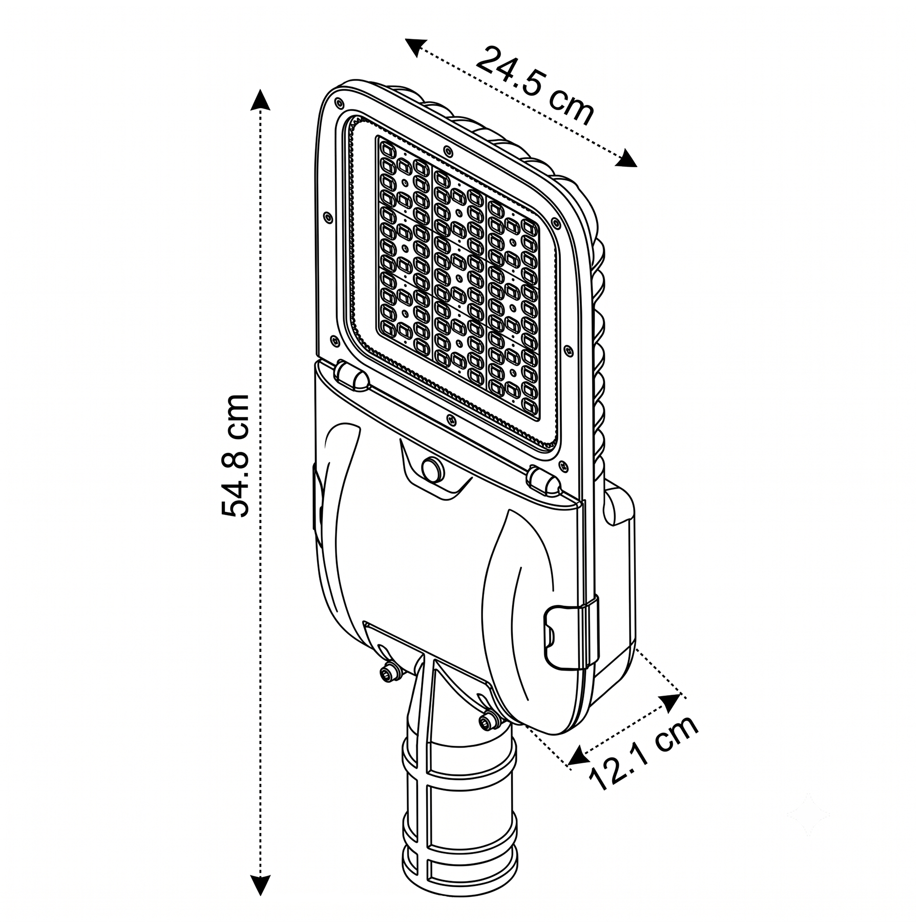 Luminaria Publica FC 95W Dimeable CCT 2-3-5K-4