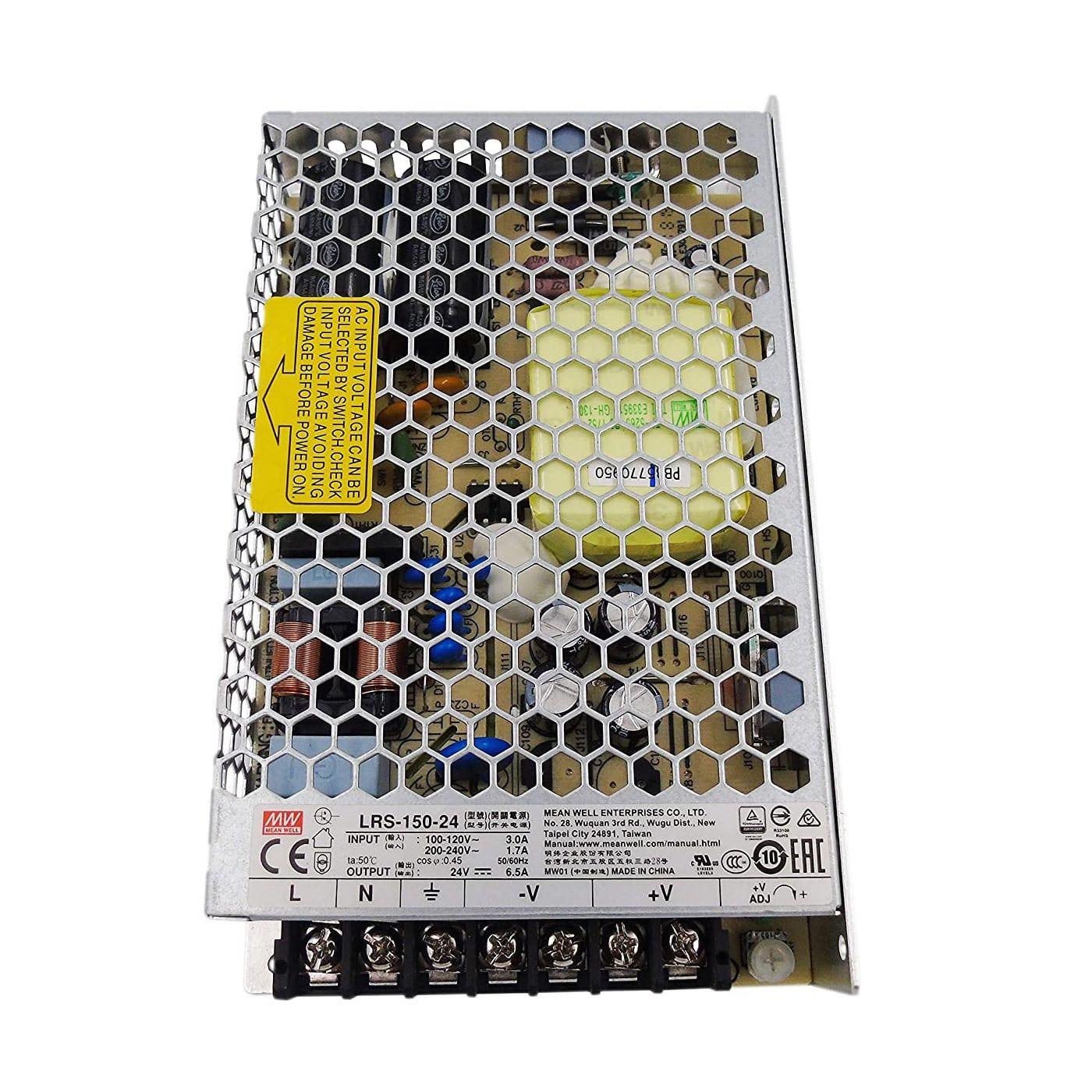 Fuente de Poder 150W 24V 6.5A Mean Well LRS-150-24-0