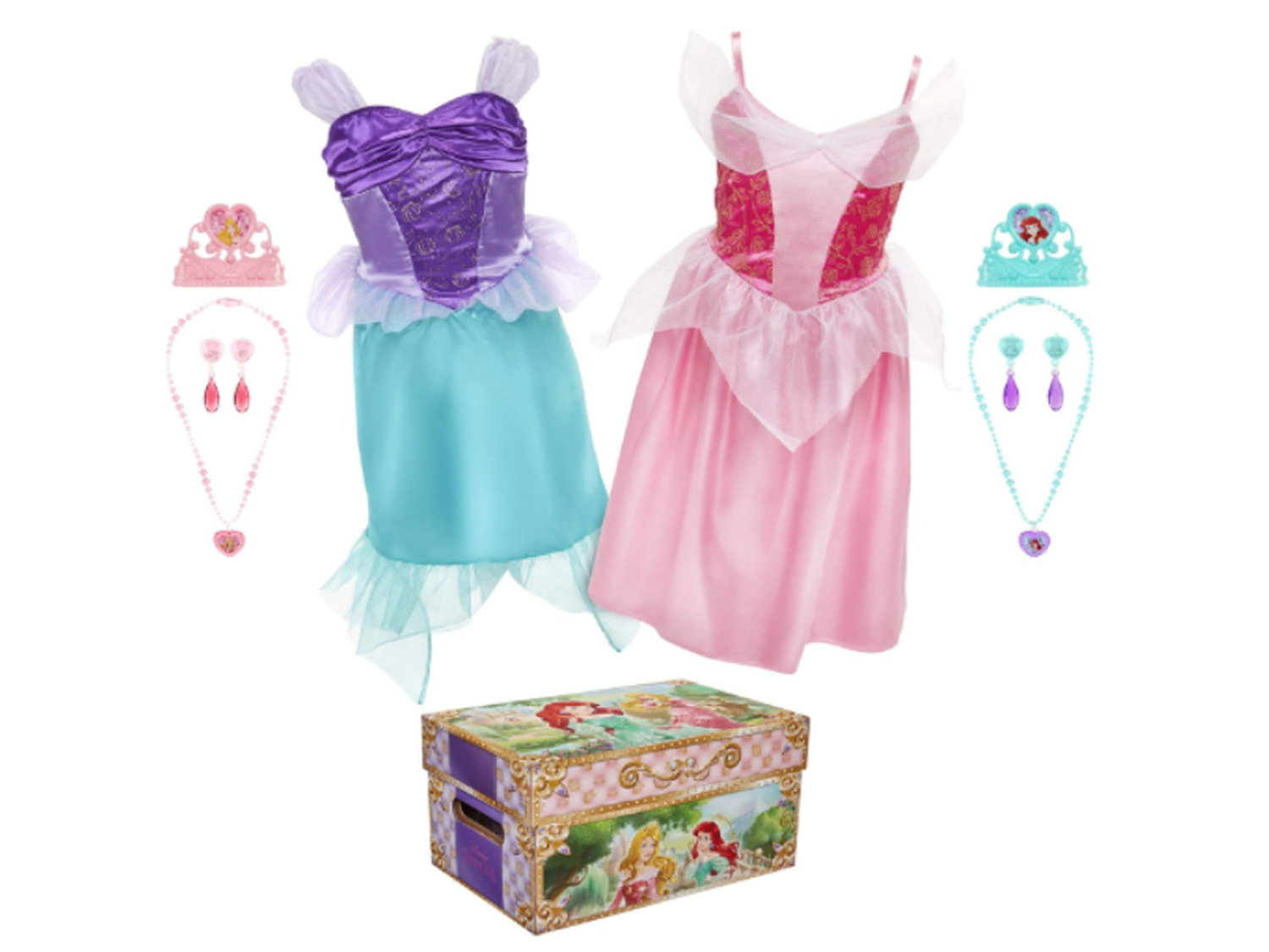Baúl Princesas: Disfraces Y Accesorios De Ariel e Aurora-0