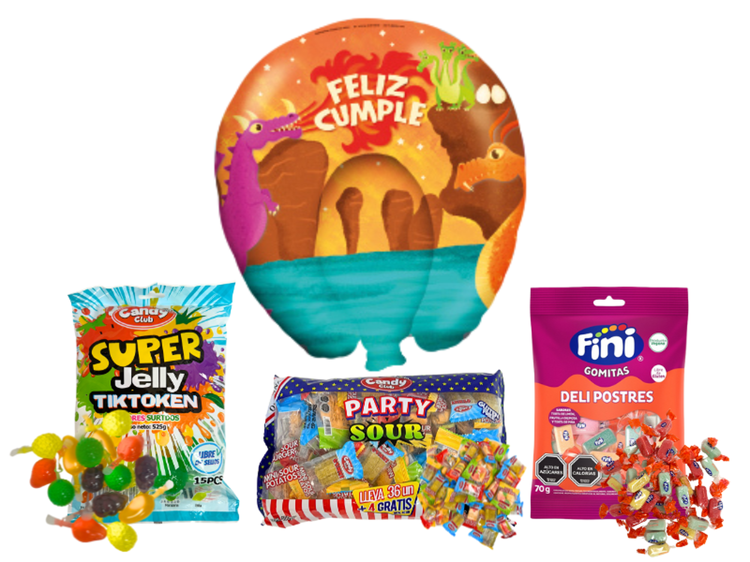 Piñata Inflable Dragones + Dulces Virales-0
