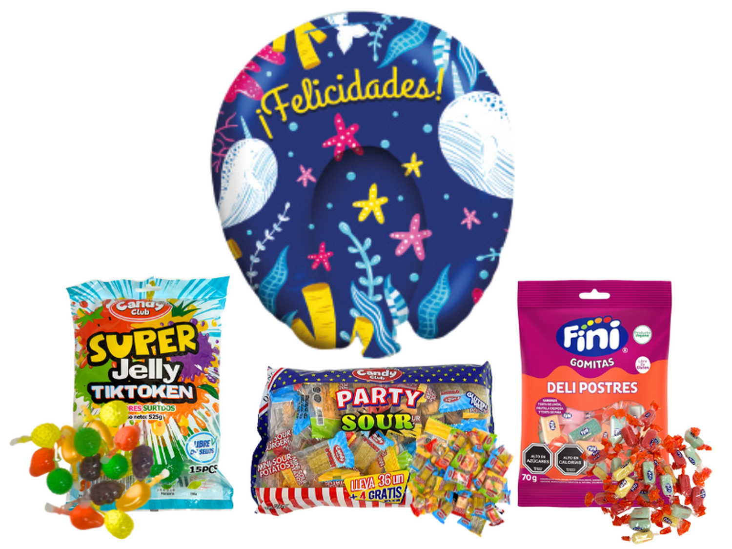 Piñata Inflable Narval + Dulces Virales-0