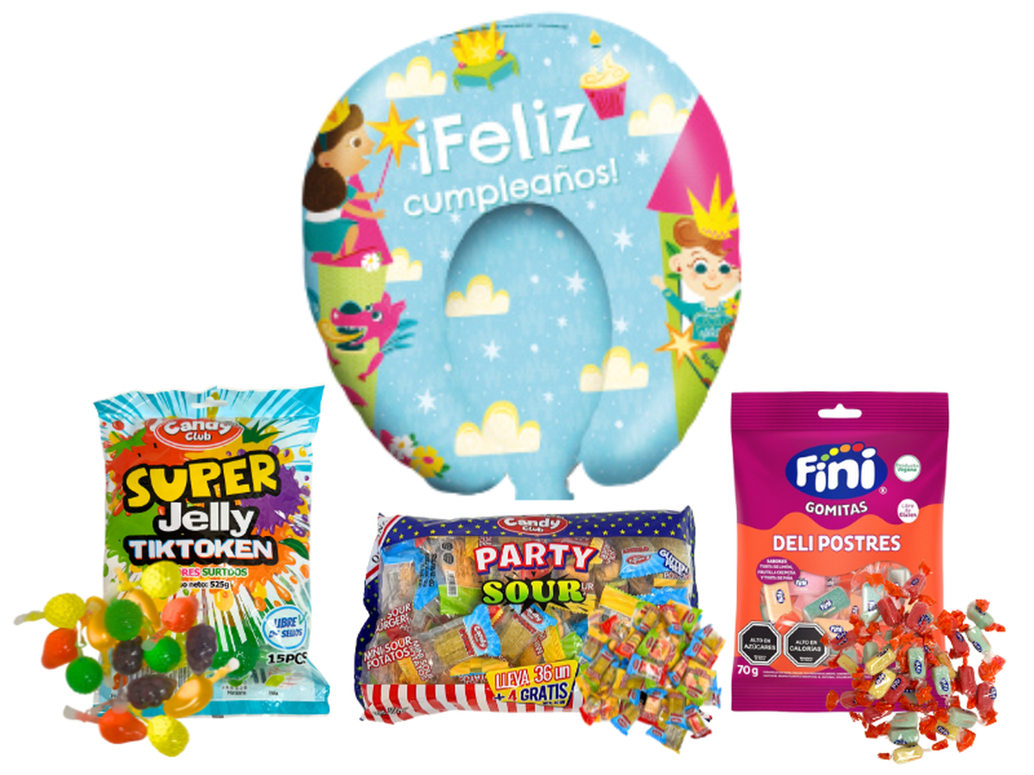 Piñata Inflable Princesas + Dulces Virales-0