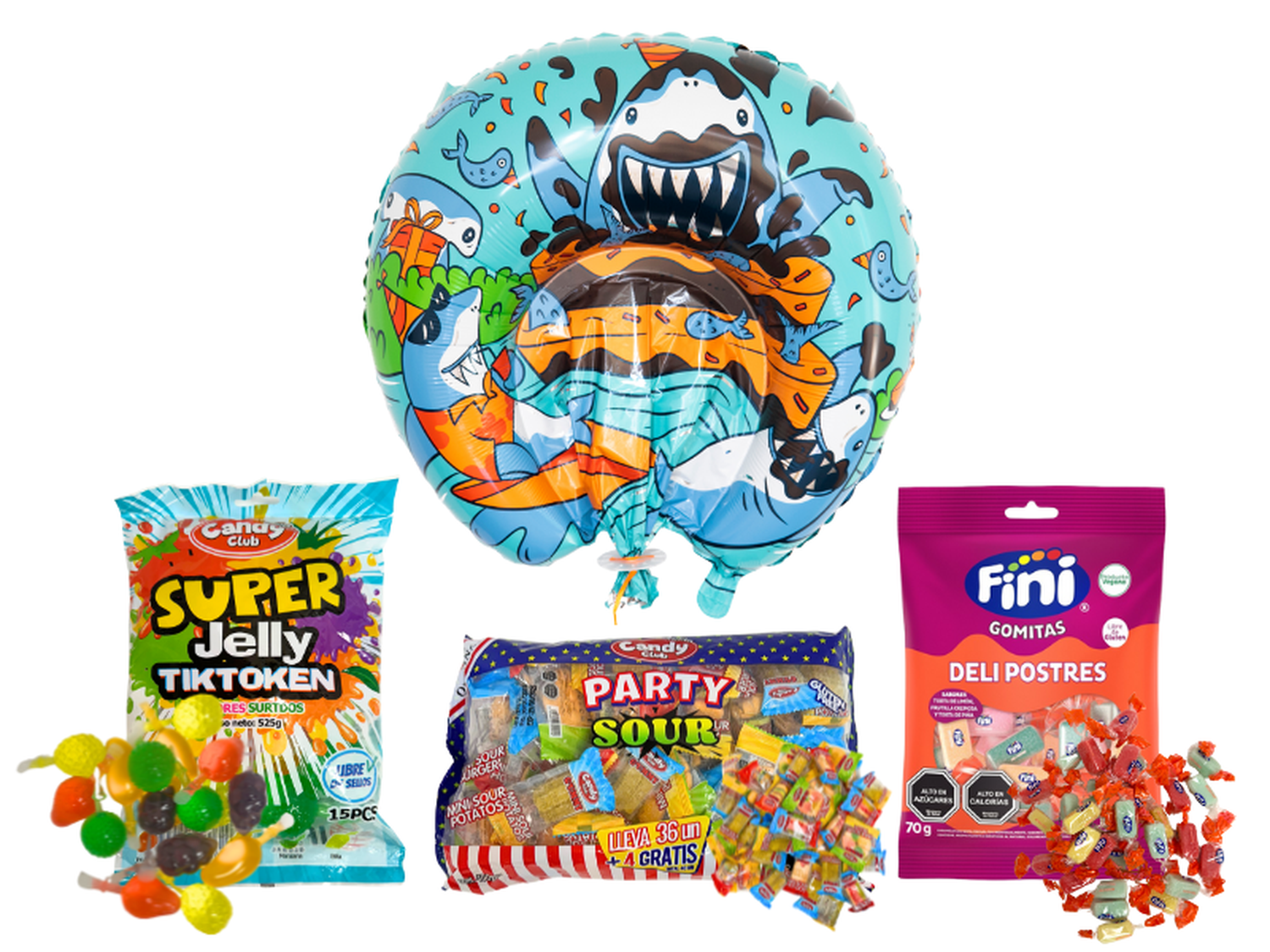 Piñata Tiburon + Dulces Virales-0