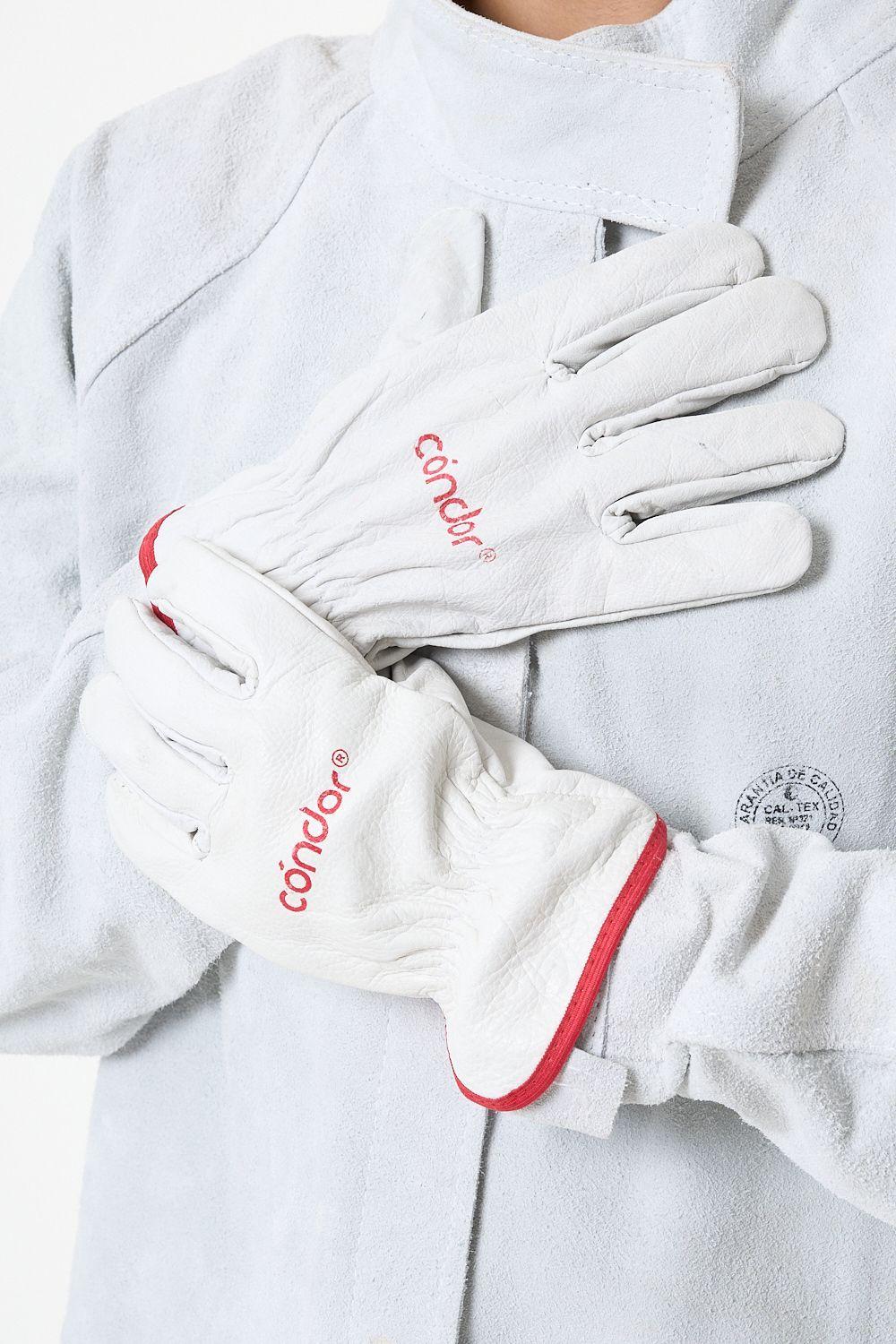 Guante de Cuero Cabritilla Natural Sin Forro-6