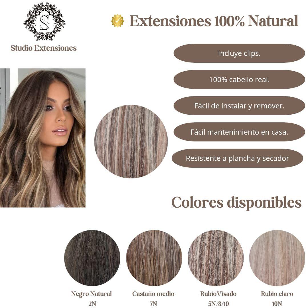 Extensiones de cabello 55cm Visado rubio/castaño claro-2