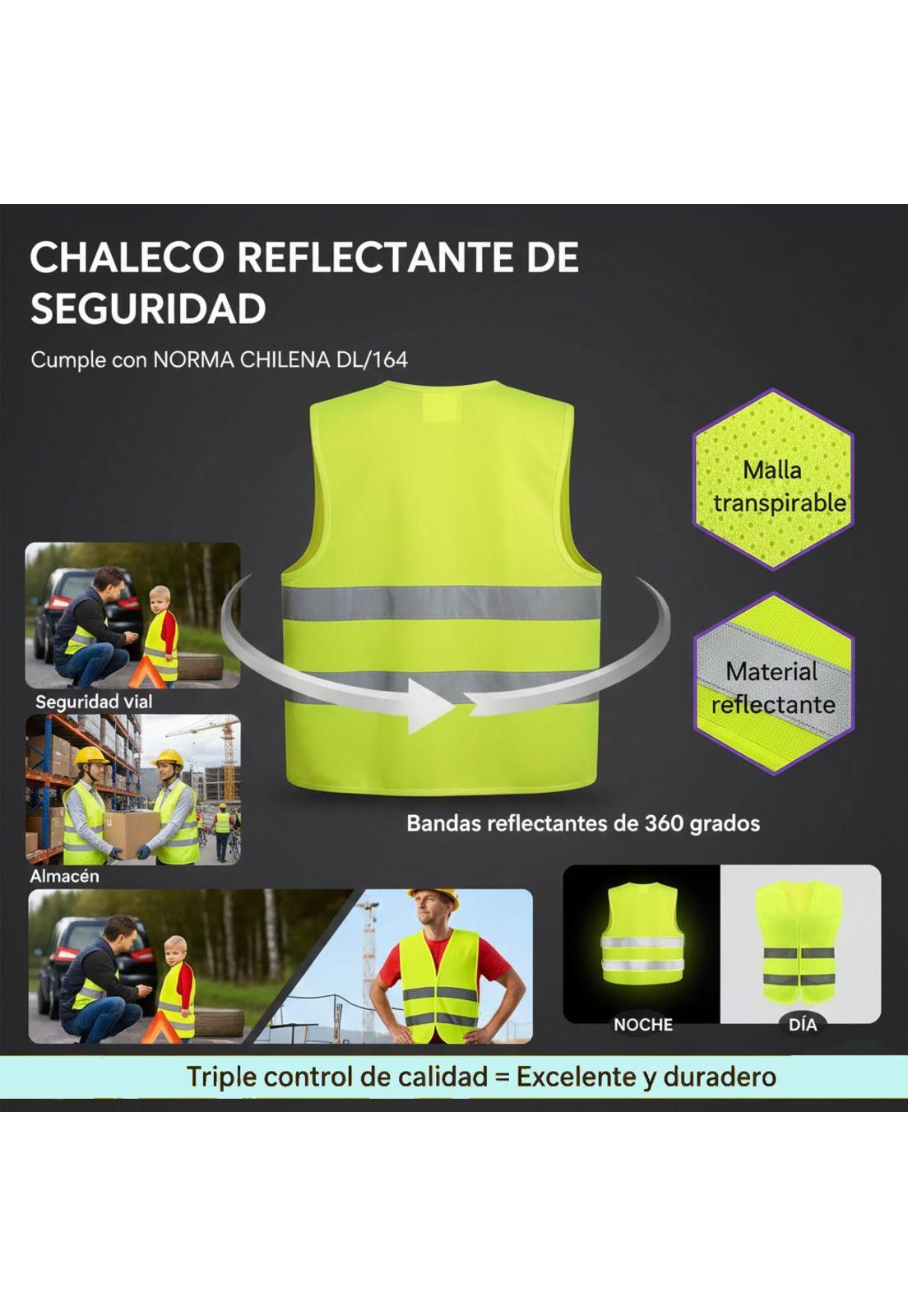 Chaleco Reflectante Reglamentario de Segurida Amarillo-2