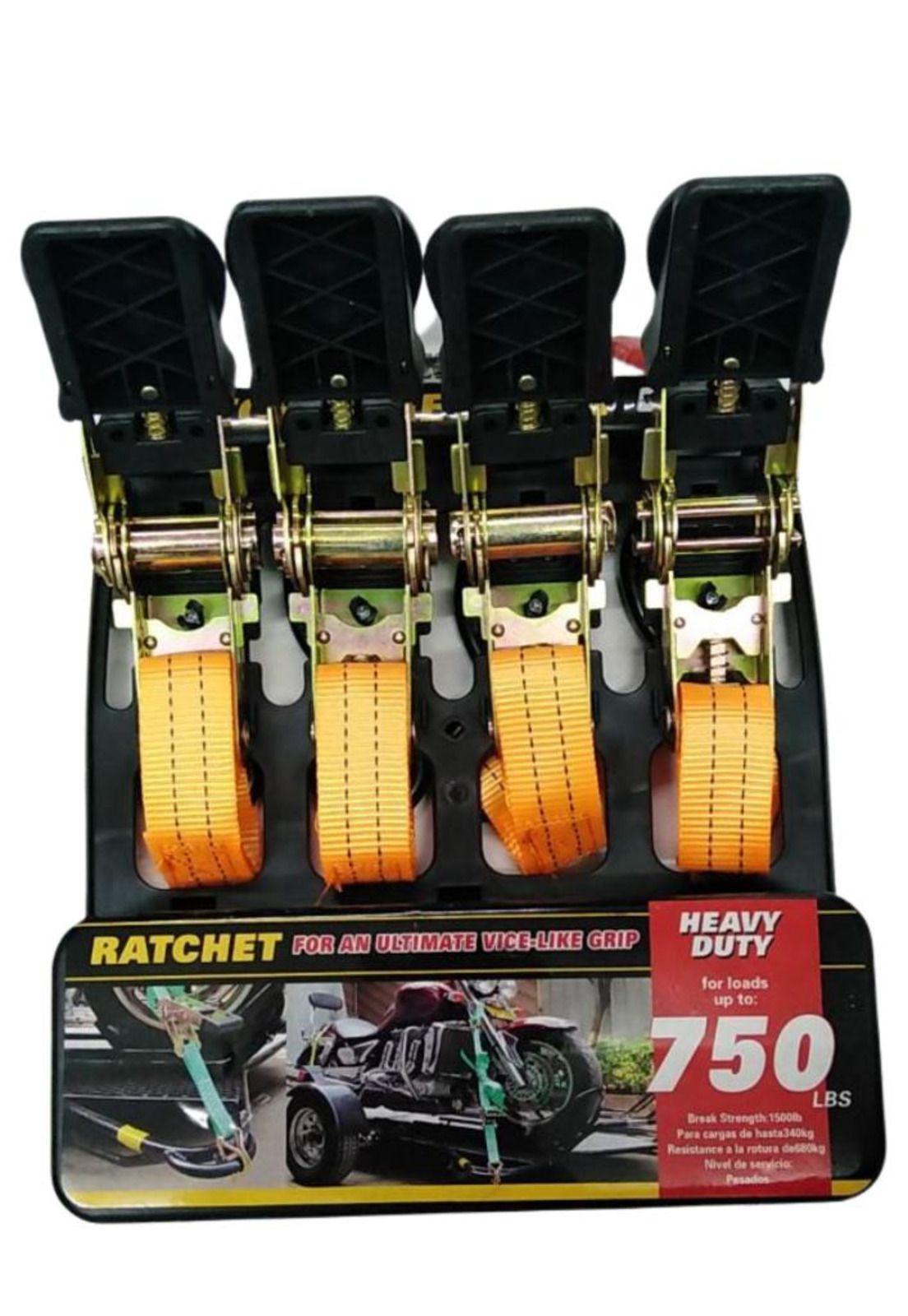 Set 4 Amarras Tie Down Eslingas Con Tensor Para Motos-7