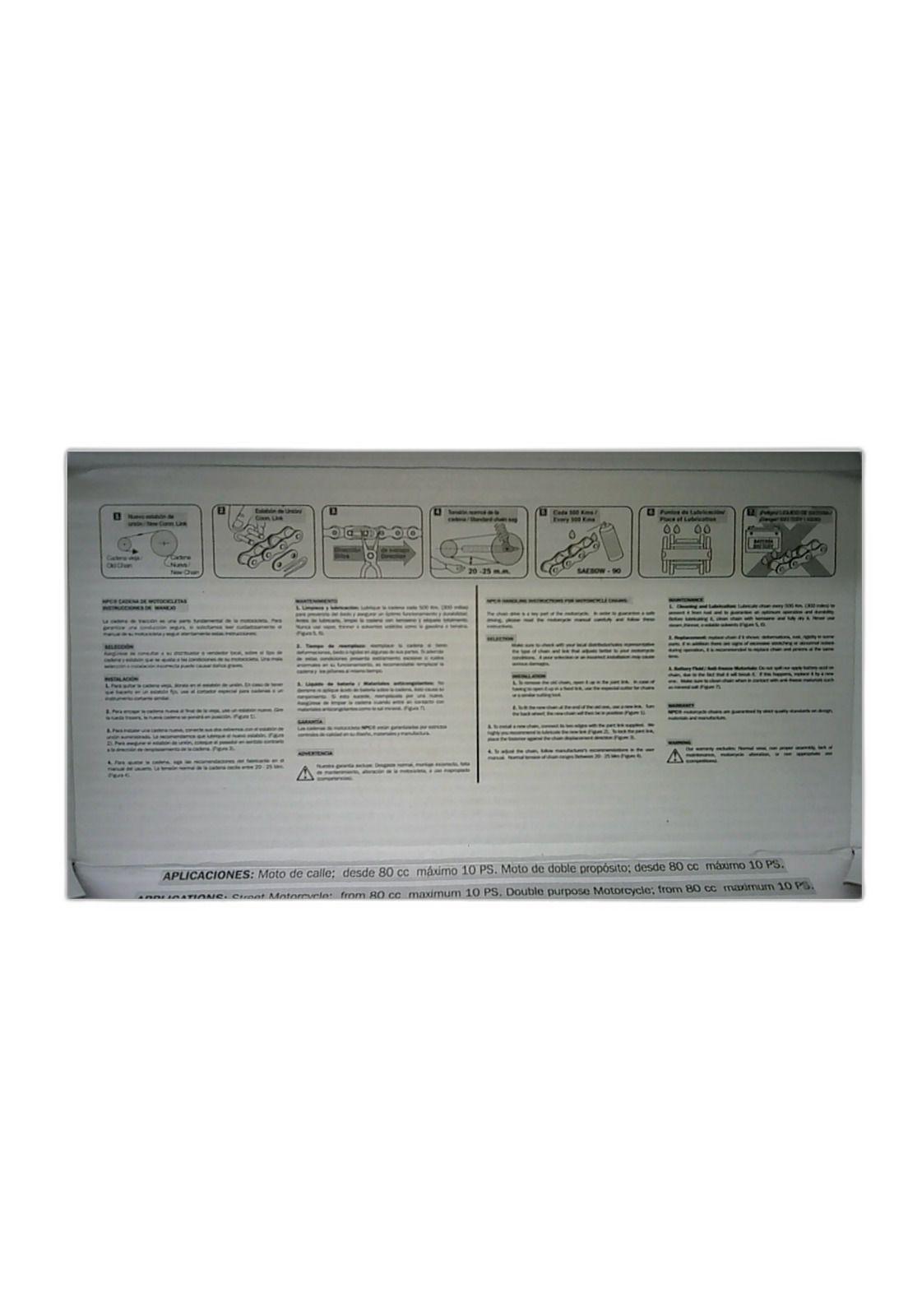 Cadena Transmision 428H X 136L JAP NPC-7