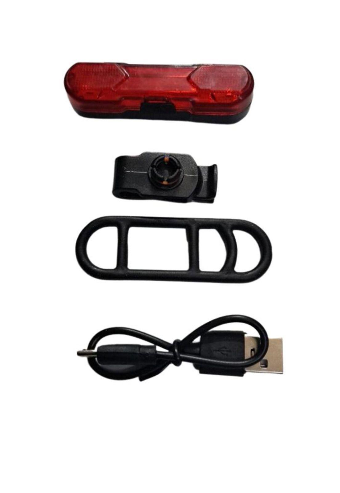 Set Para Bicicleta Bombín + Luz Trasera + Candado-2