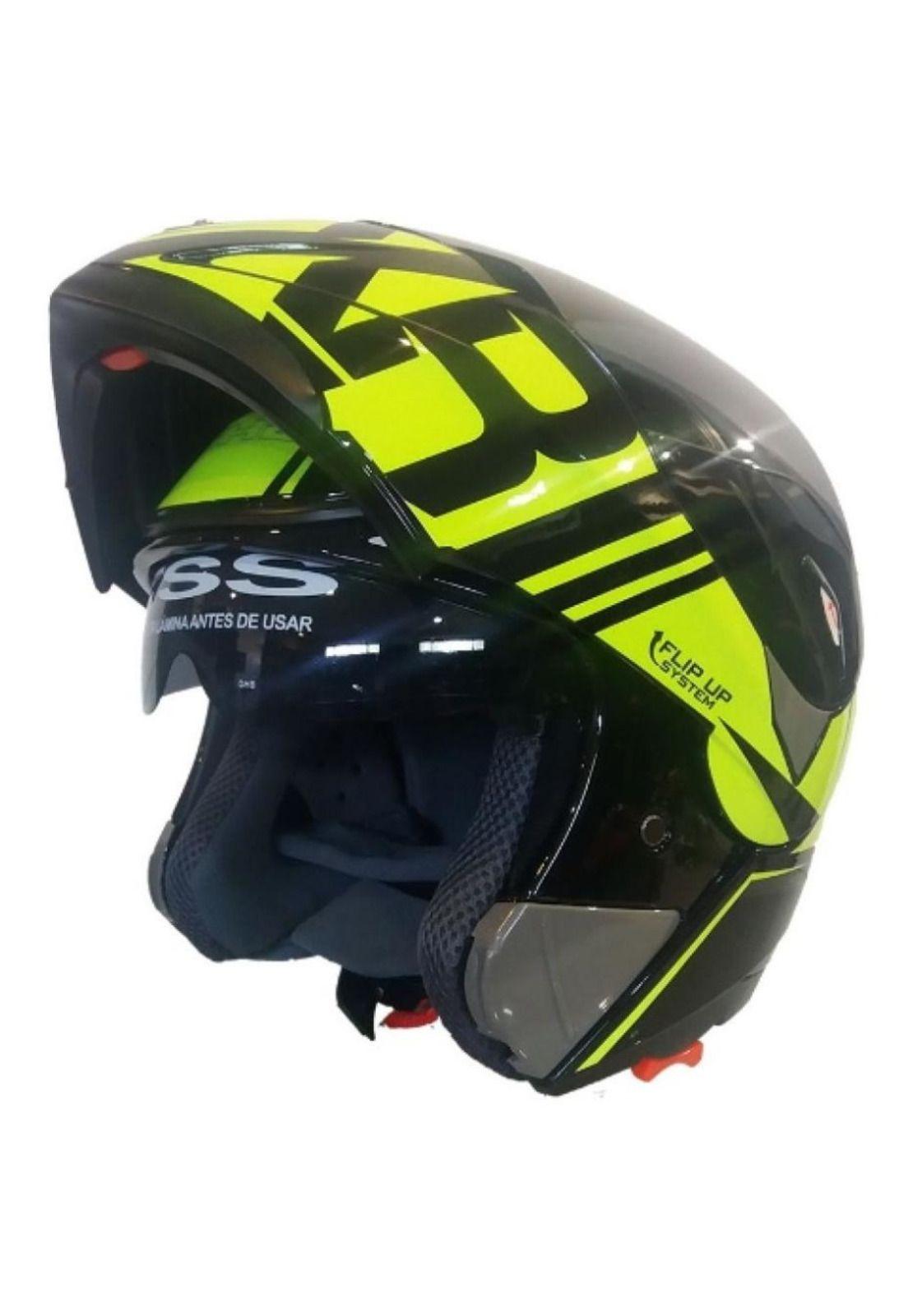 Casco Abatible Ghb 158 Xecuro Mica Tint. Negro/ama Fluor-2