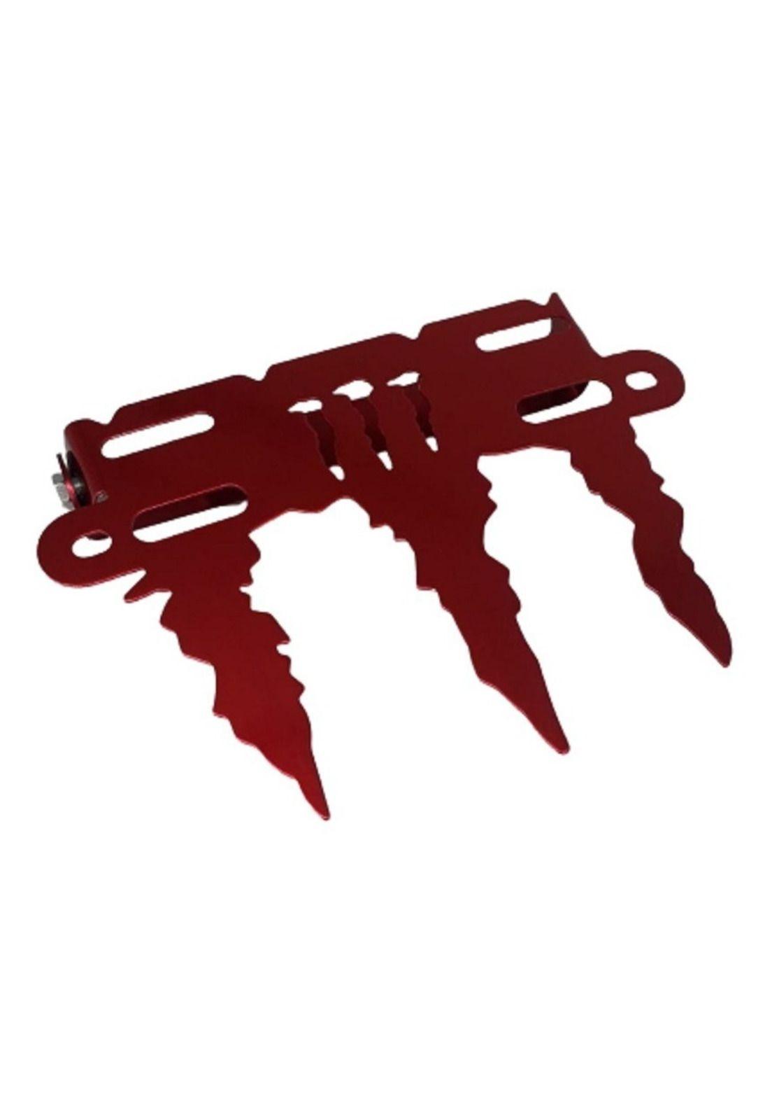 Porta Patente Ajustable Universal Para Moto Rojo-0
