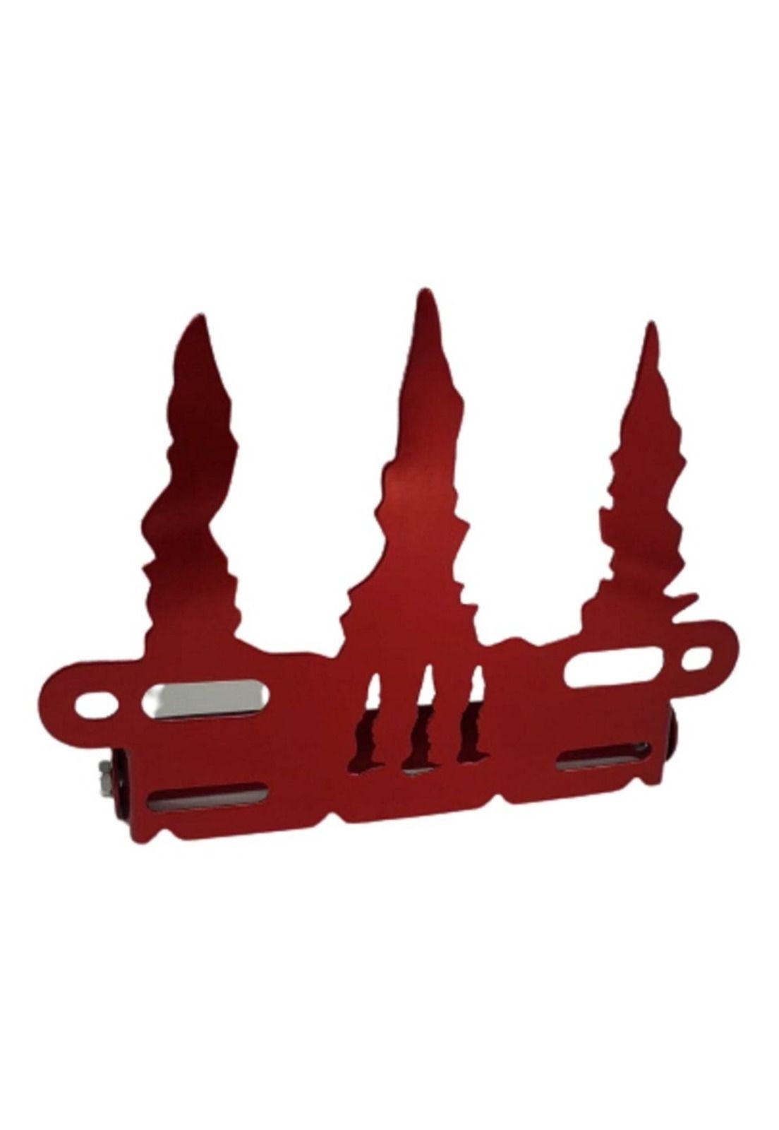 Porta Patente Ajustable Universal Para Moto Rojo-1