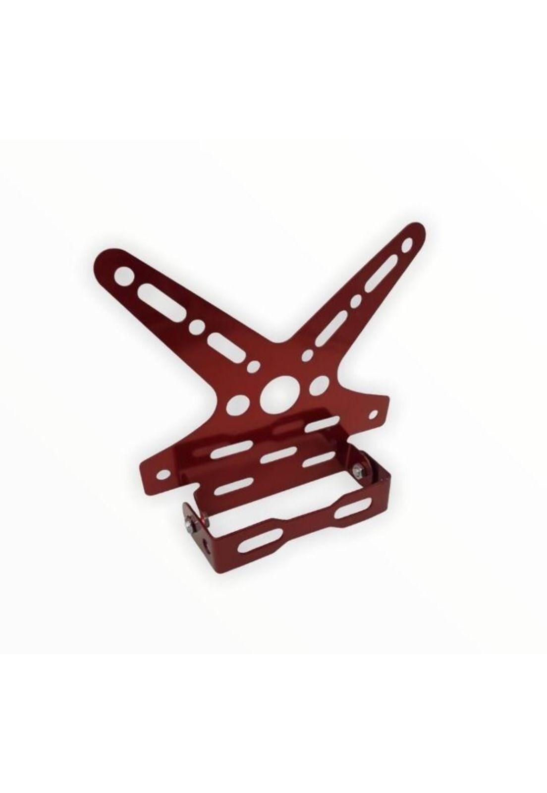 Porta Patente Ajustable Universal Para Moto Rojo-2