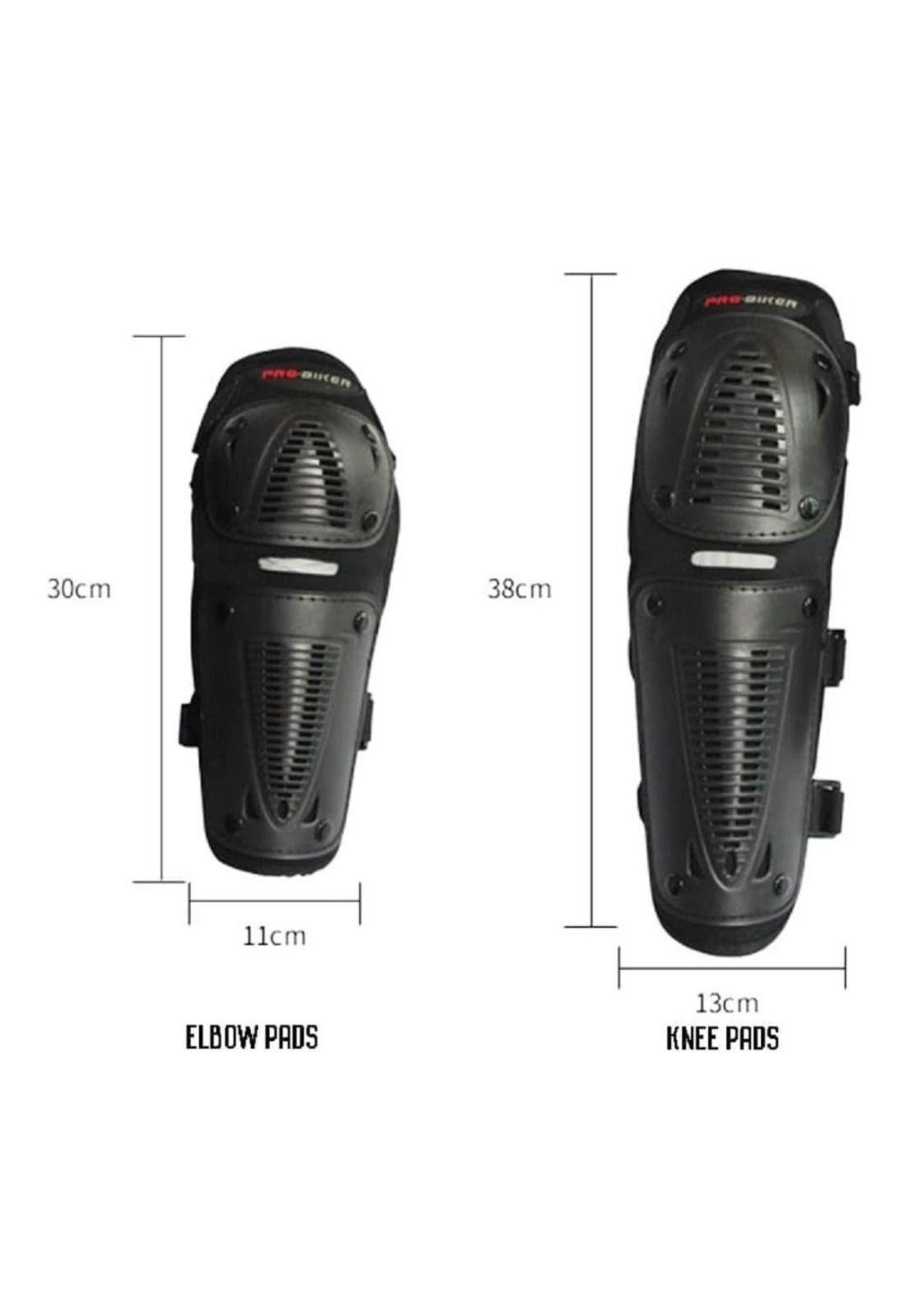 Set De Rodilleras + Coderas Para Moto Protectoras Hx-p09-3